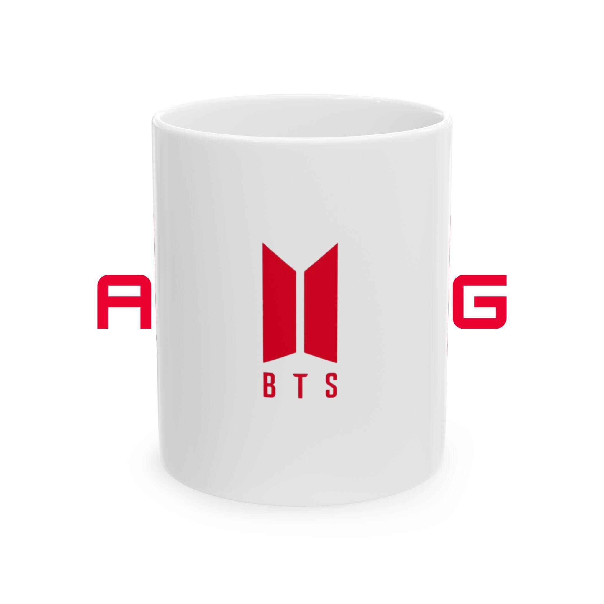 BTS Logo Ceramic Coffee White Mug