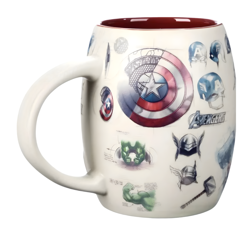 Avengers Sketch Blueprint Barrel Cup