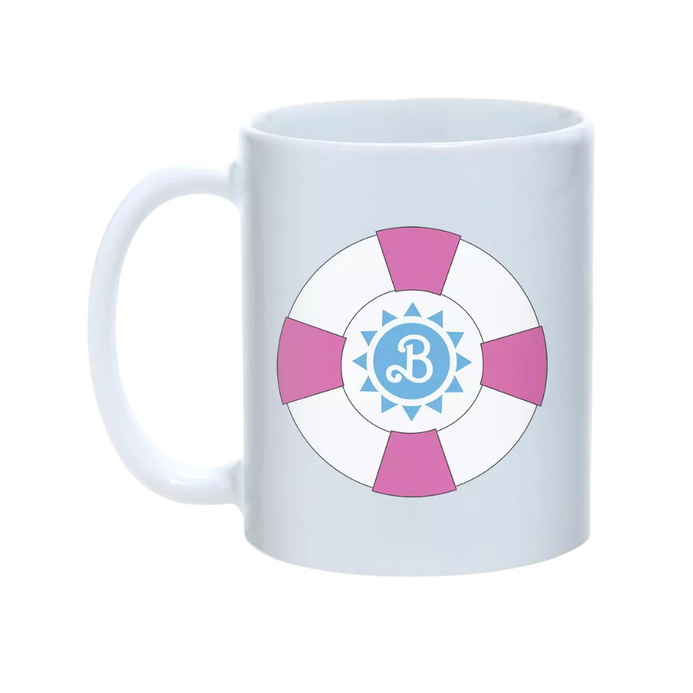 Barbie Beach Logo Coffee Mug 11oz Pink Ceramic Cup