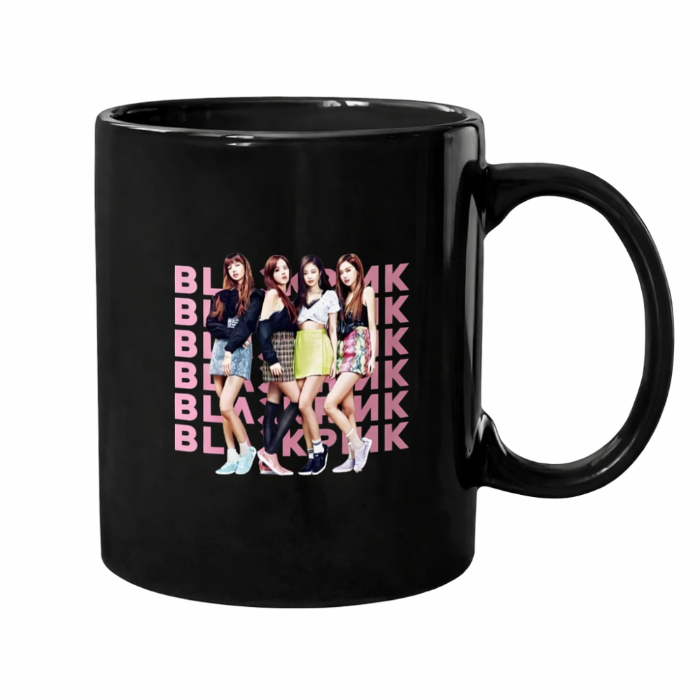 Black pink Ceramic Coffee Mug For Daily Beverage Use