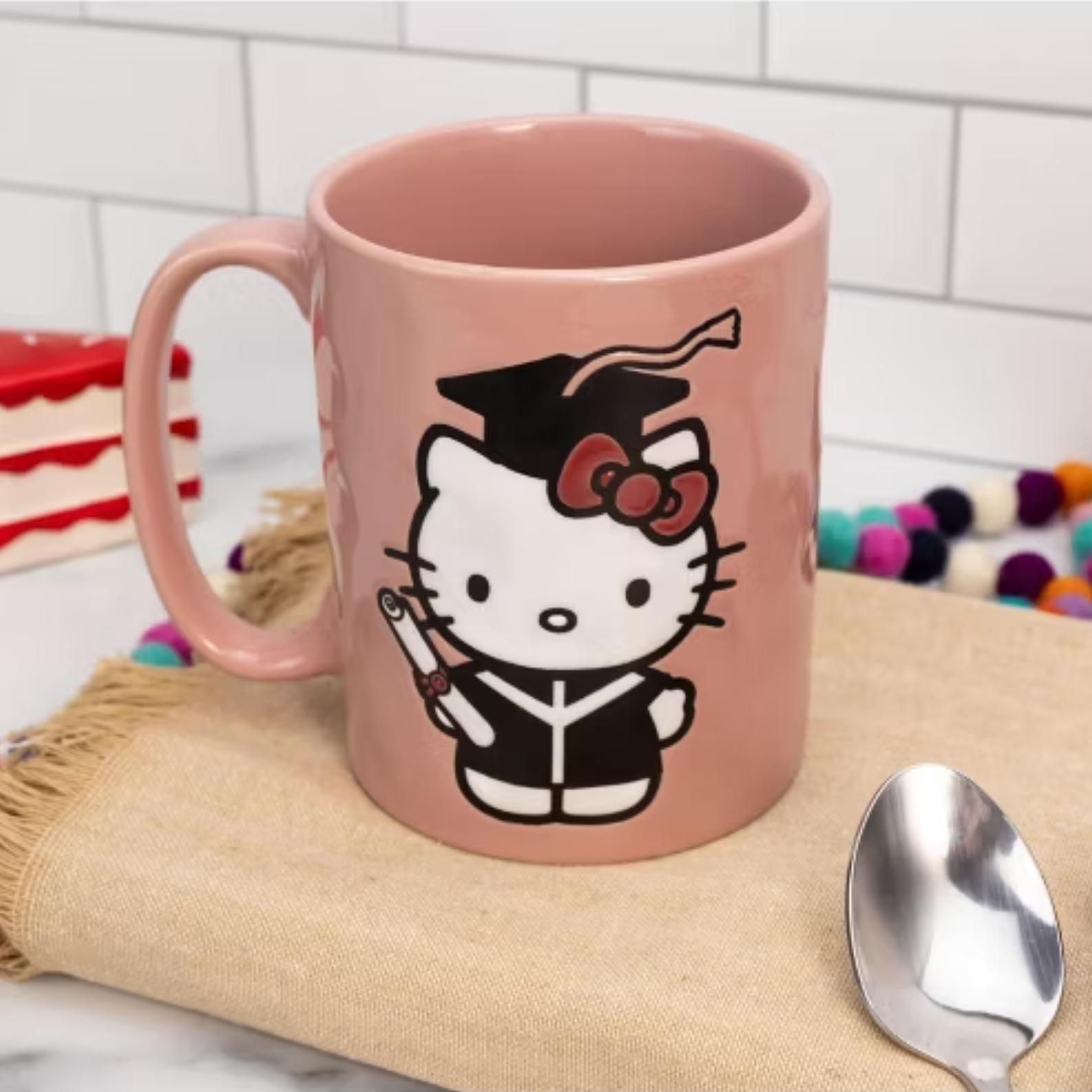 Silver Buffalo Sanrio Hello Kitty Graduation Ceramic Pottery Mug
