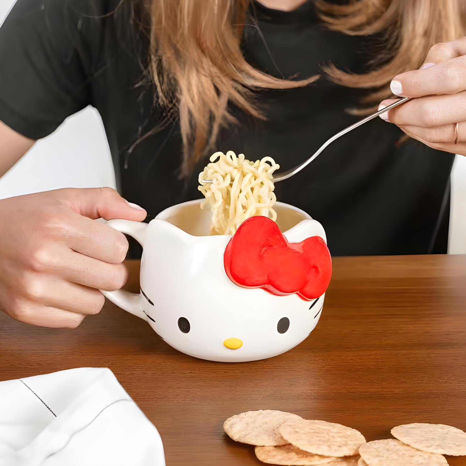 Hello Kitty Red Bow Ceramic 3D Molded Mug