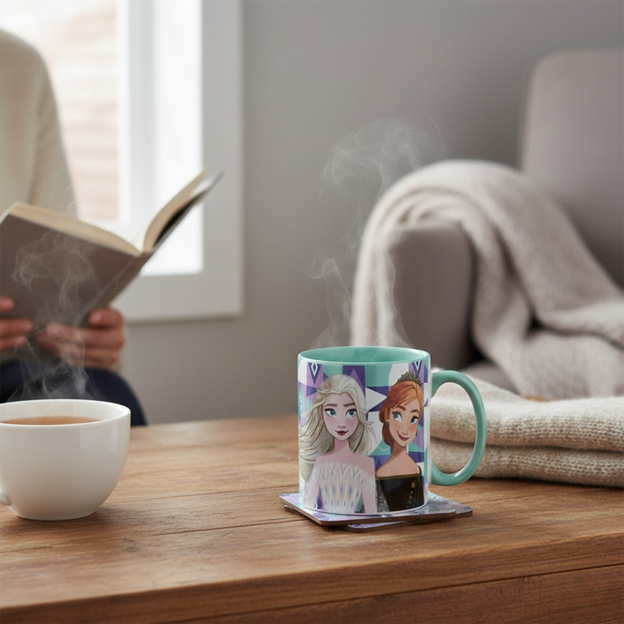 Elsa And Anna Themed Plastic Mug