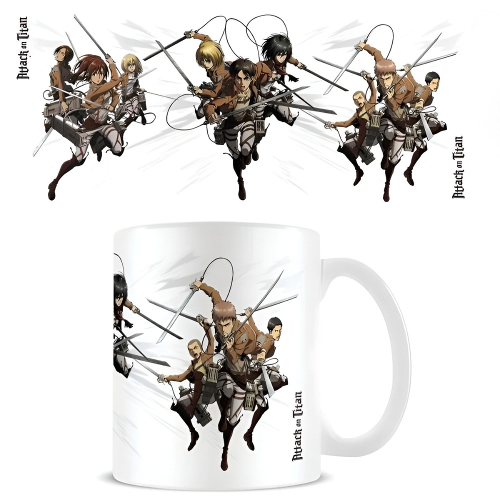 Attack on Titan Squad Themed Anime Character Ceramic Coffee Mug