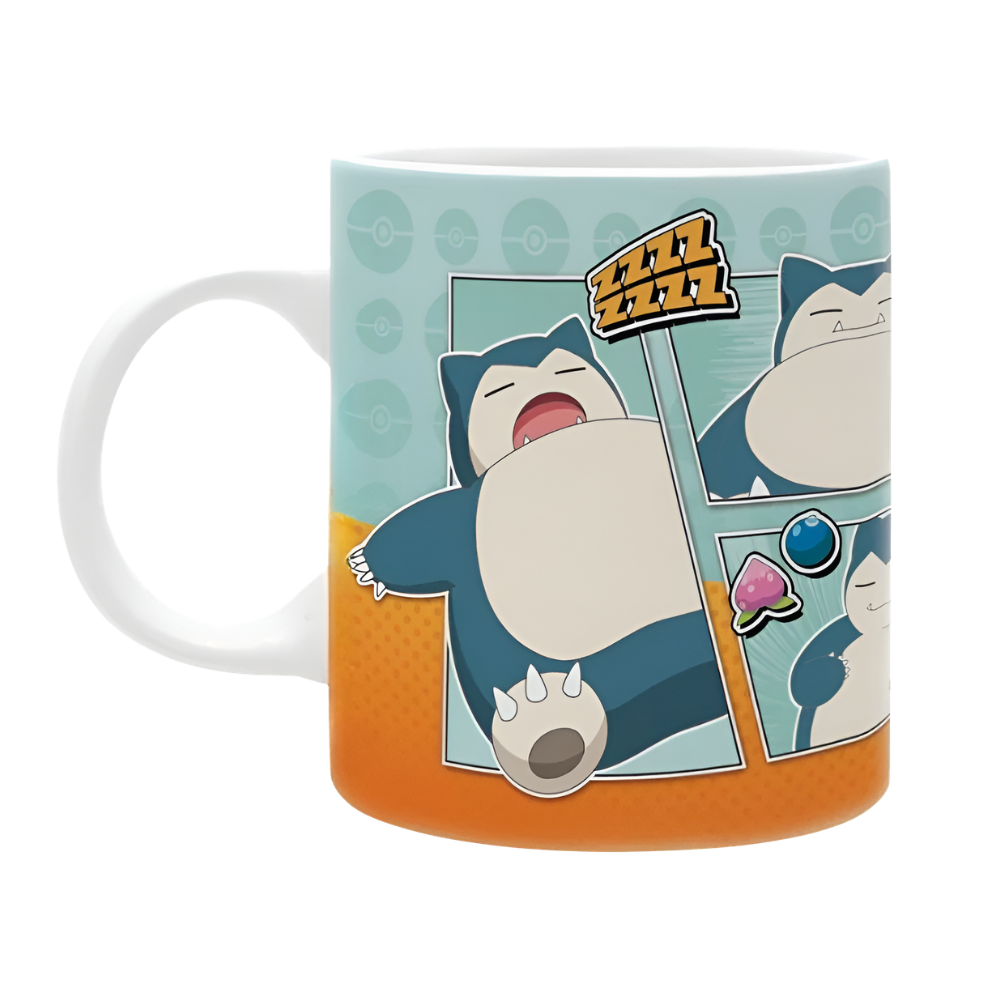 Pokemon Snorlax Comic Strip Ceramic Drinking Mug