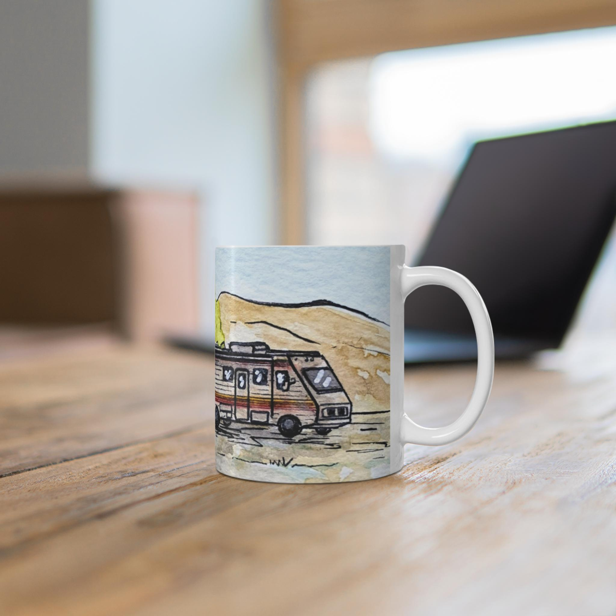 Breaking Bad Walter White Rv Painted Watercolor Artwork Mug