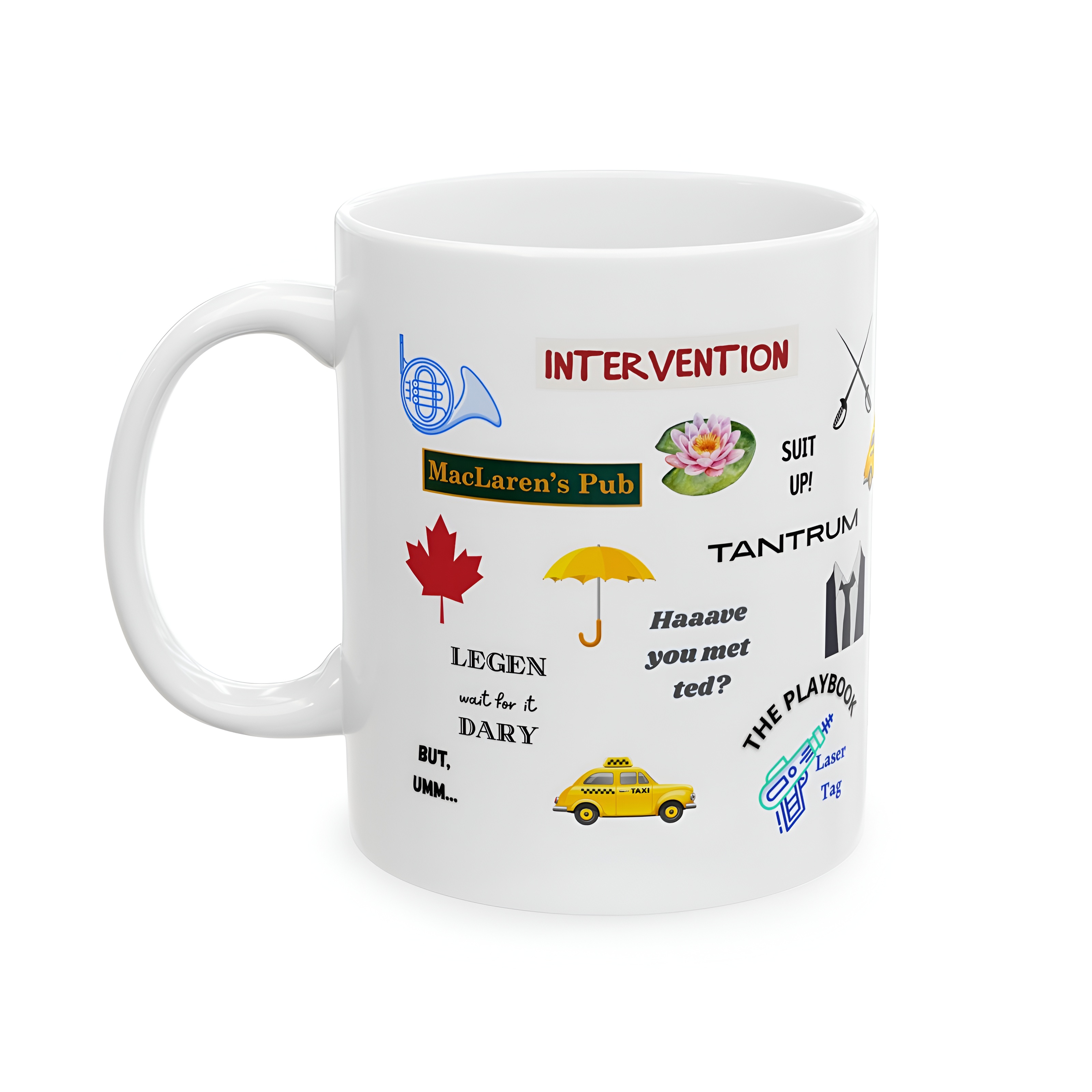 Sitcom Icon Pattern Ceramic Coffee Tea Mug