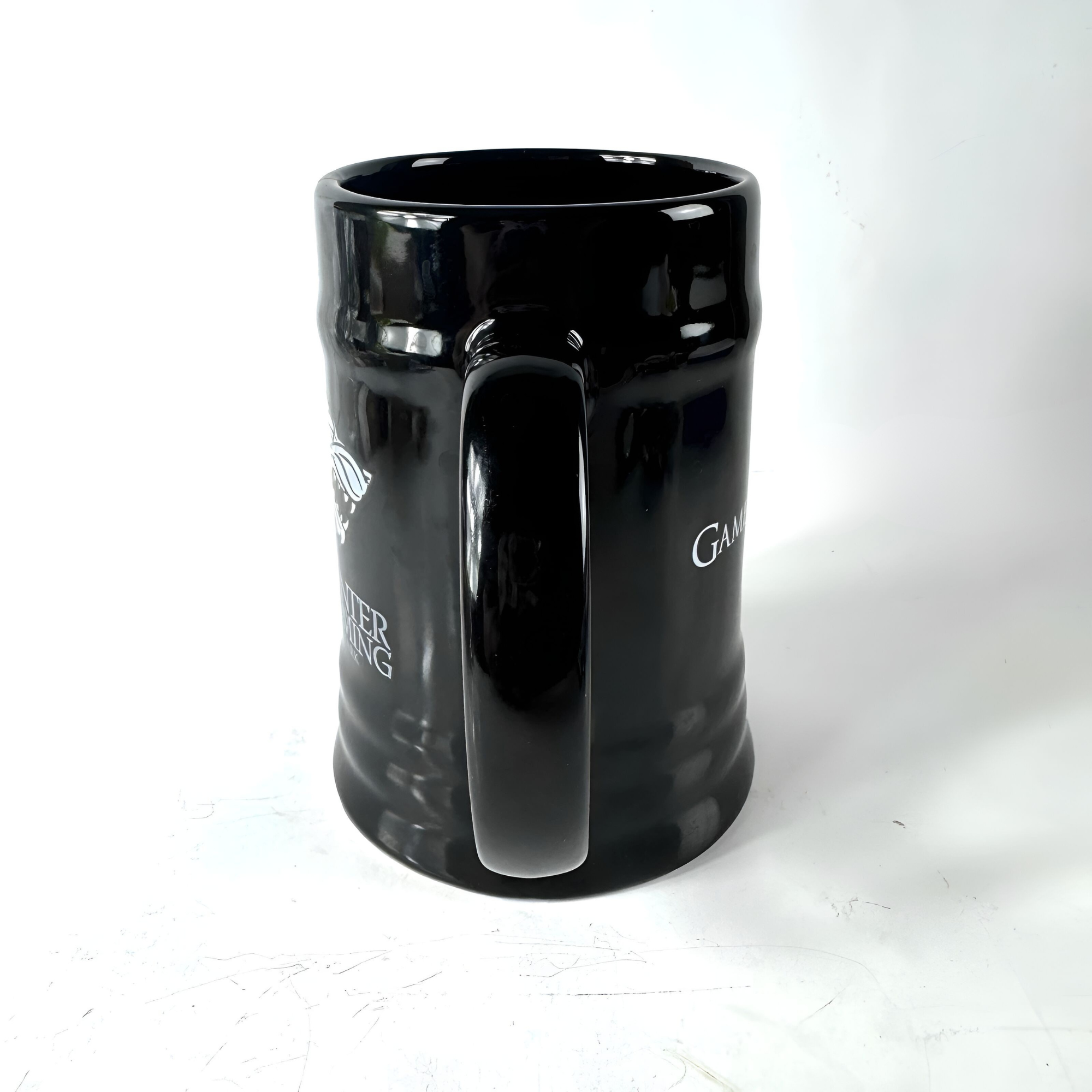 Game of Thrones Stark Sigil Ceramic Stein Coffee Cup Mug Winter Coming Black GOT