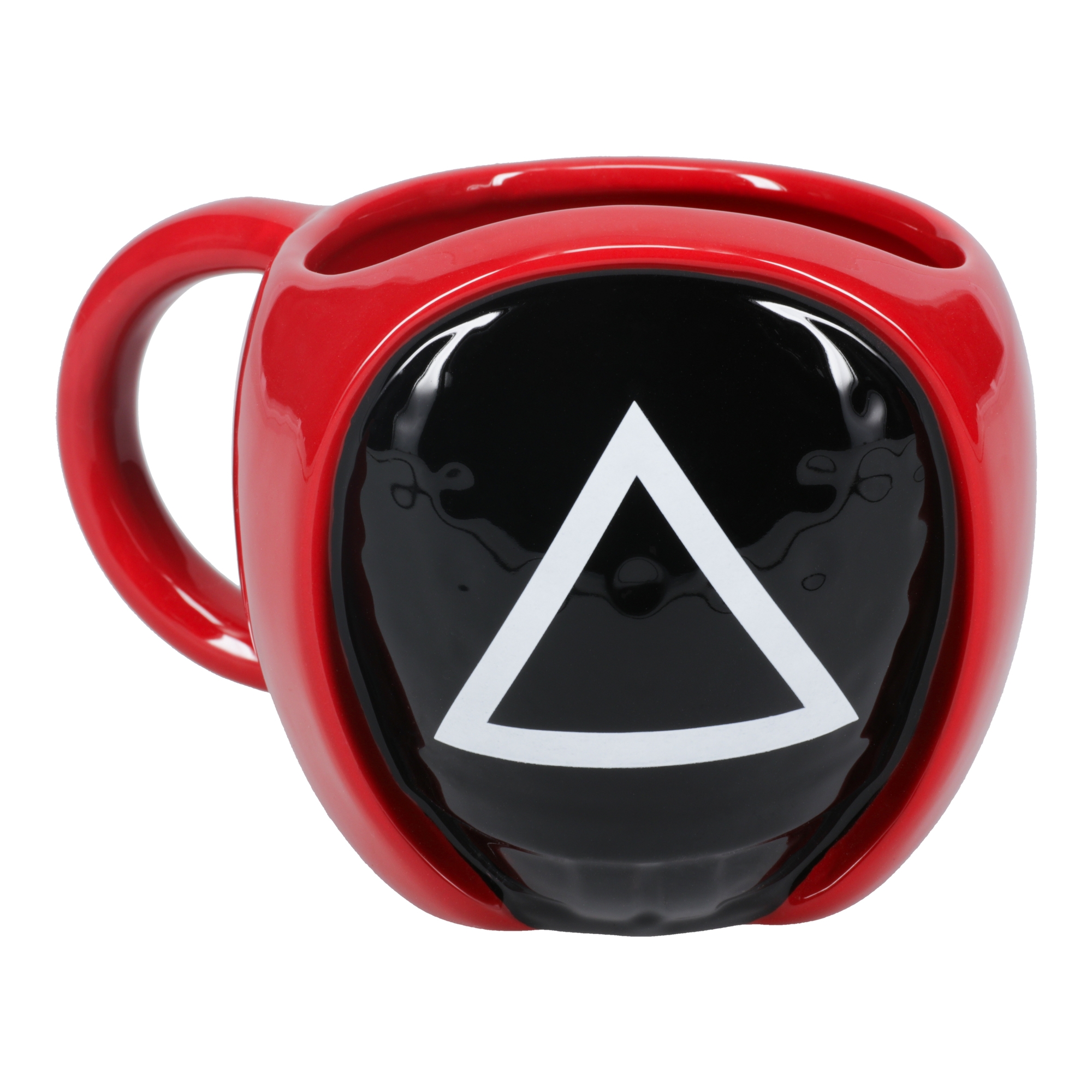 Strap and mask detail of Squid Game Guard Sculpted Ceramic Mug