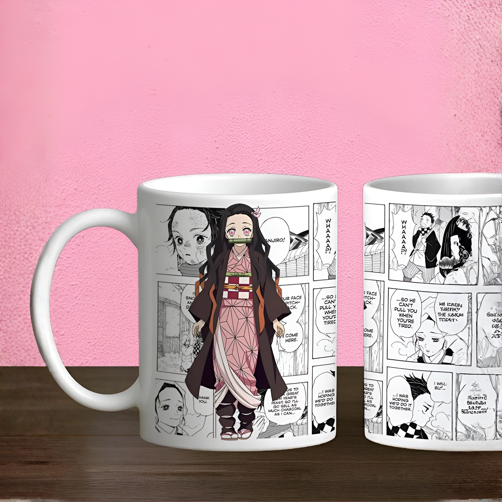 Nezuko Kamado Inspired Coffee Mug, Demon Slayer Fan Gift