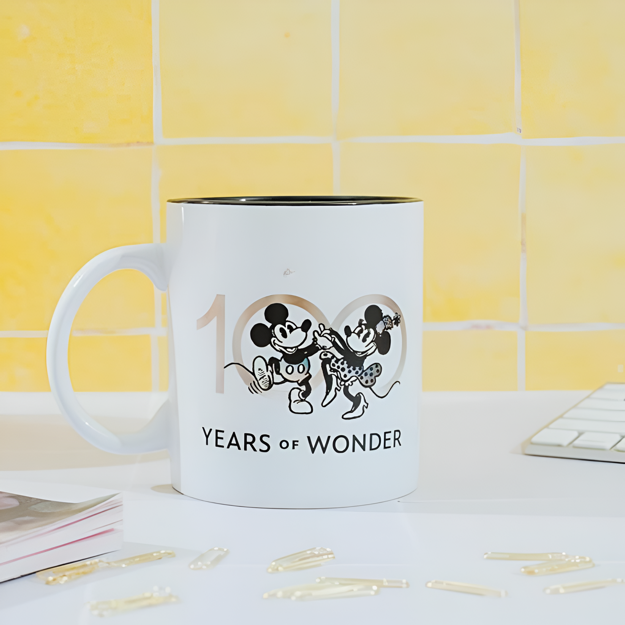 20 Oz 100 Years of Wonder Foil-Embossed Ceramic Mug Holds 