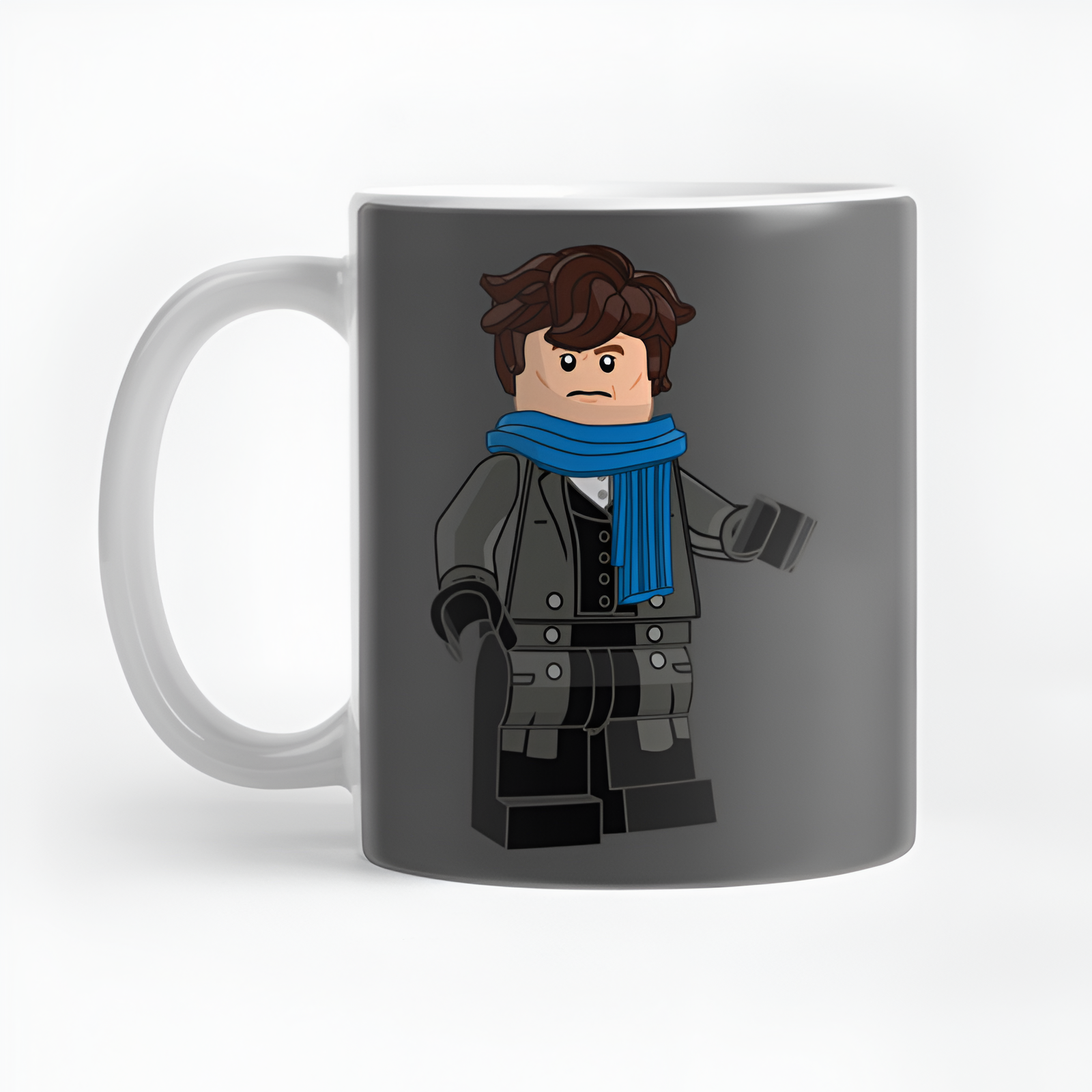 Sherlock Character Brick Style Ceramic Coffee Mug