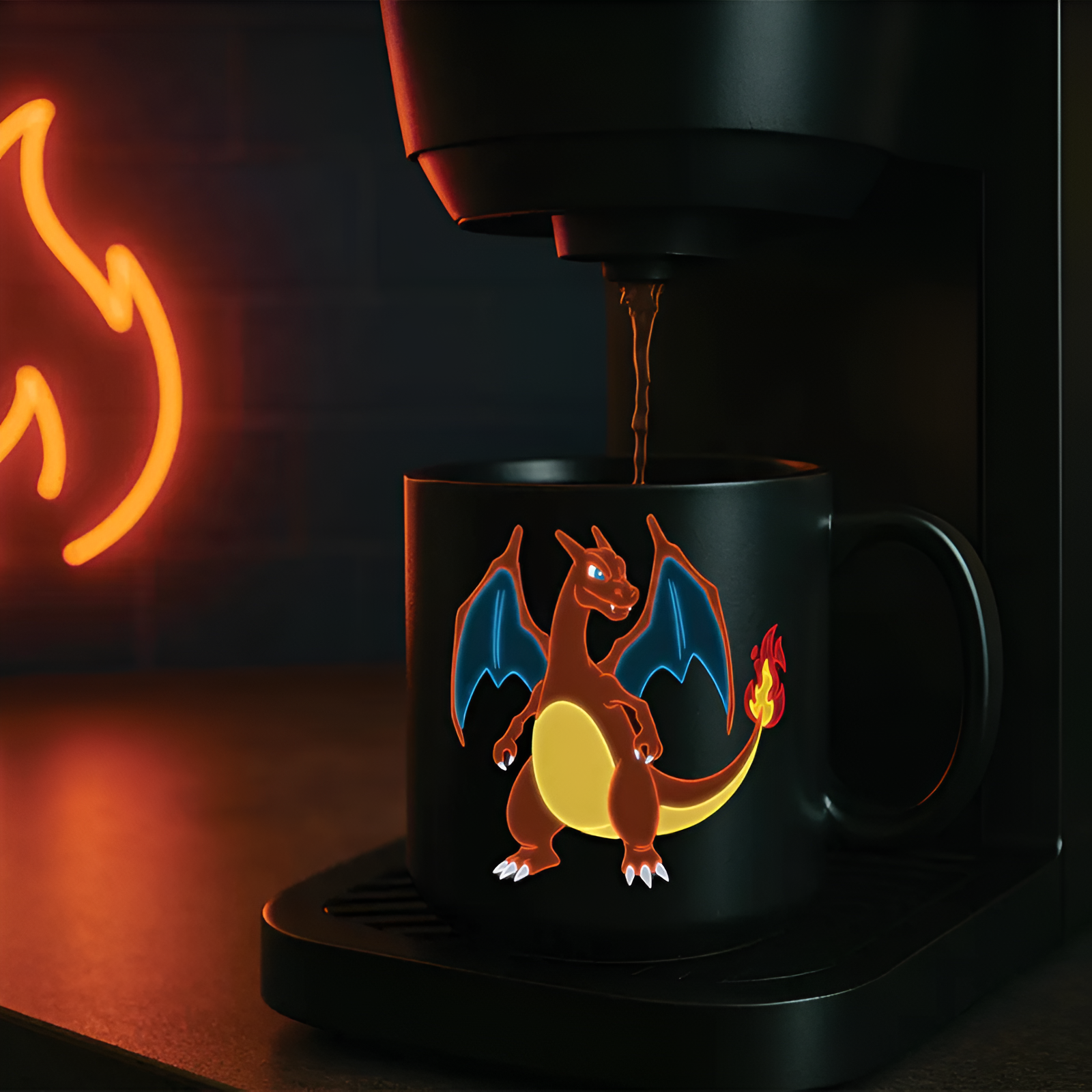 15 Oz Neon Charizard Pokemon Mug 