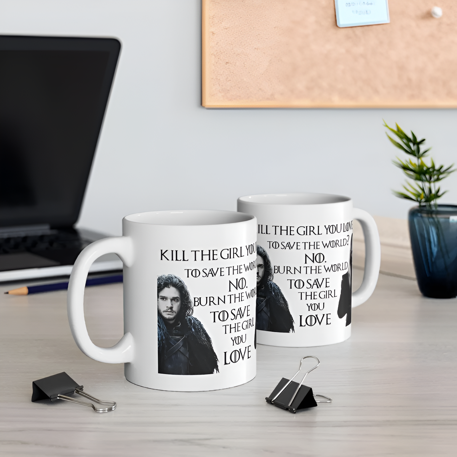 Game Of Thrones Themed Jon Snow And Daemon Targaryen Graphic Design Mug