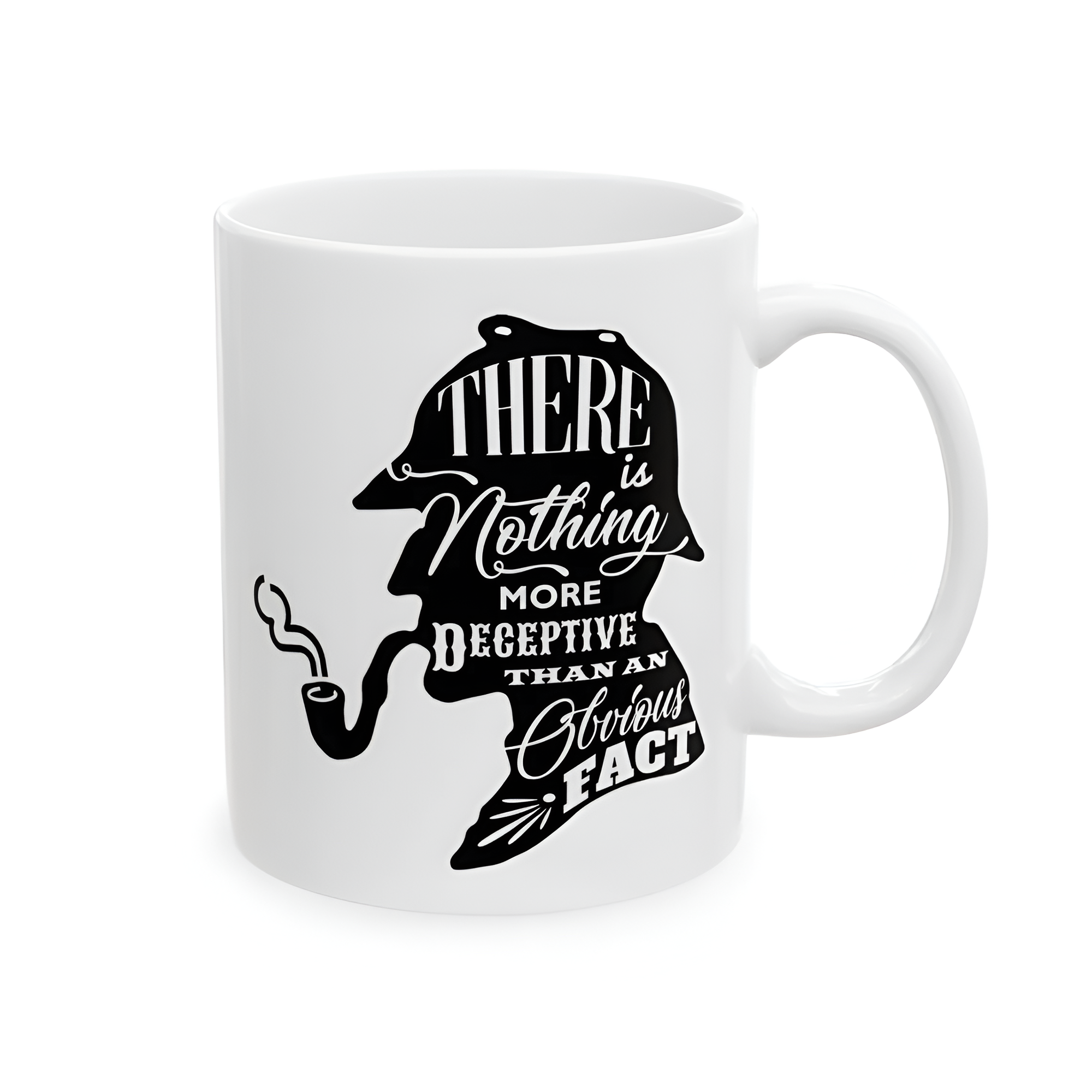 Sherlock Holmes Silhouette Literary Ceramic Coffee Mug