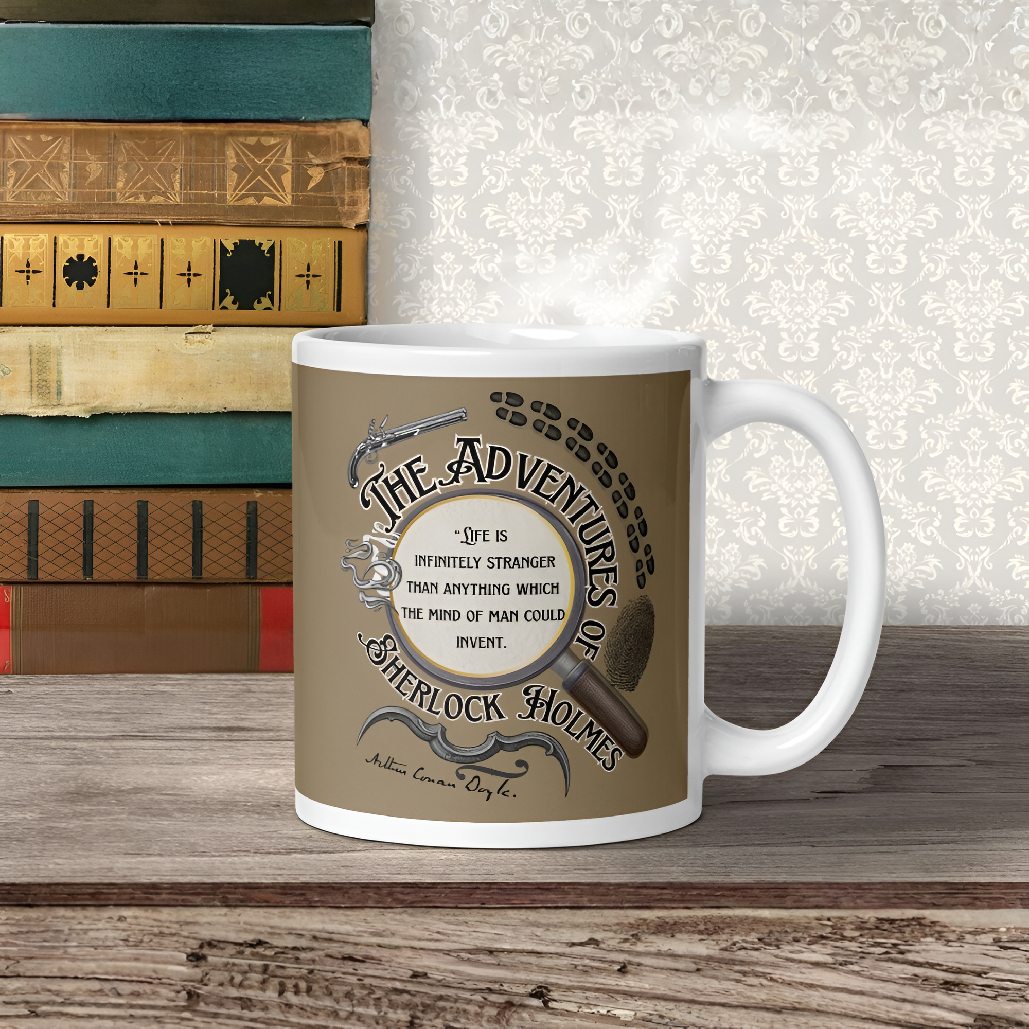 Sherlock Holmes Detective Icons Ceramic Coffee Mug