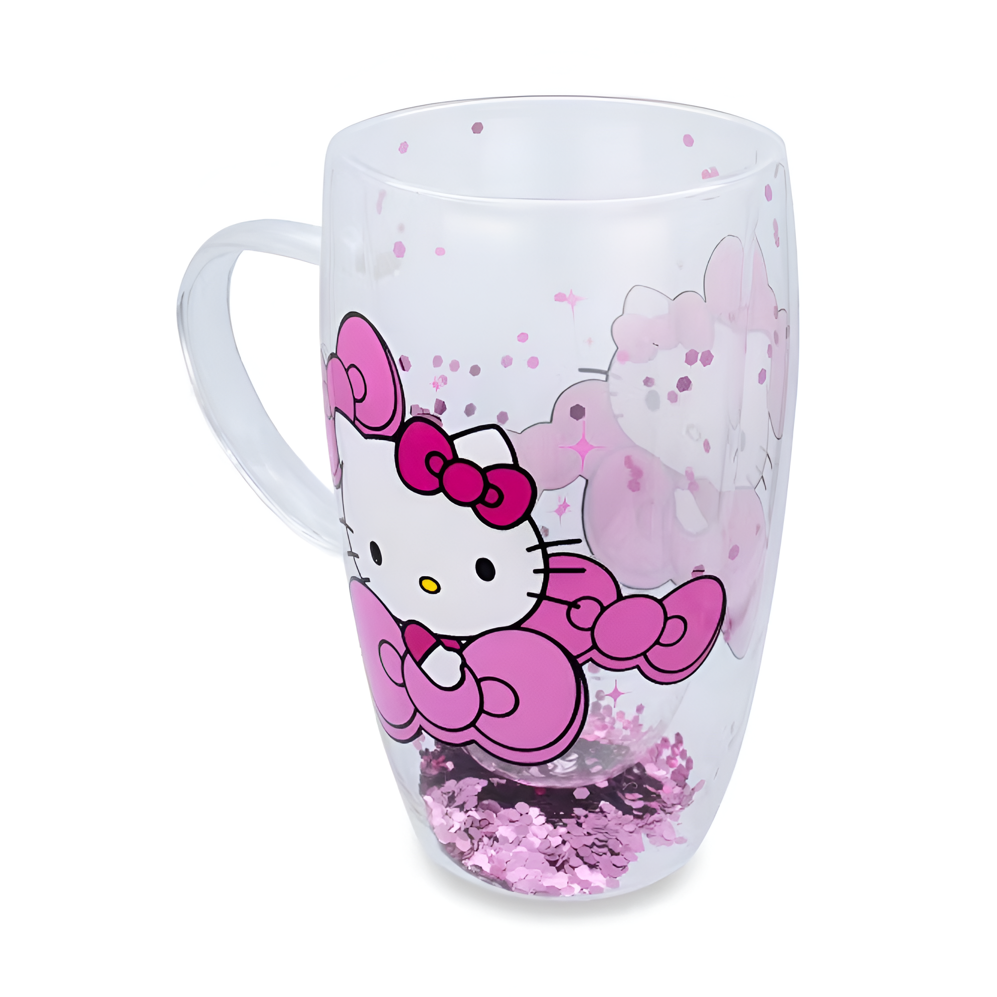 Hello Kitty Character Themed Confetti Glass Mug