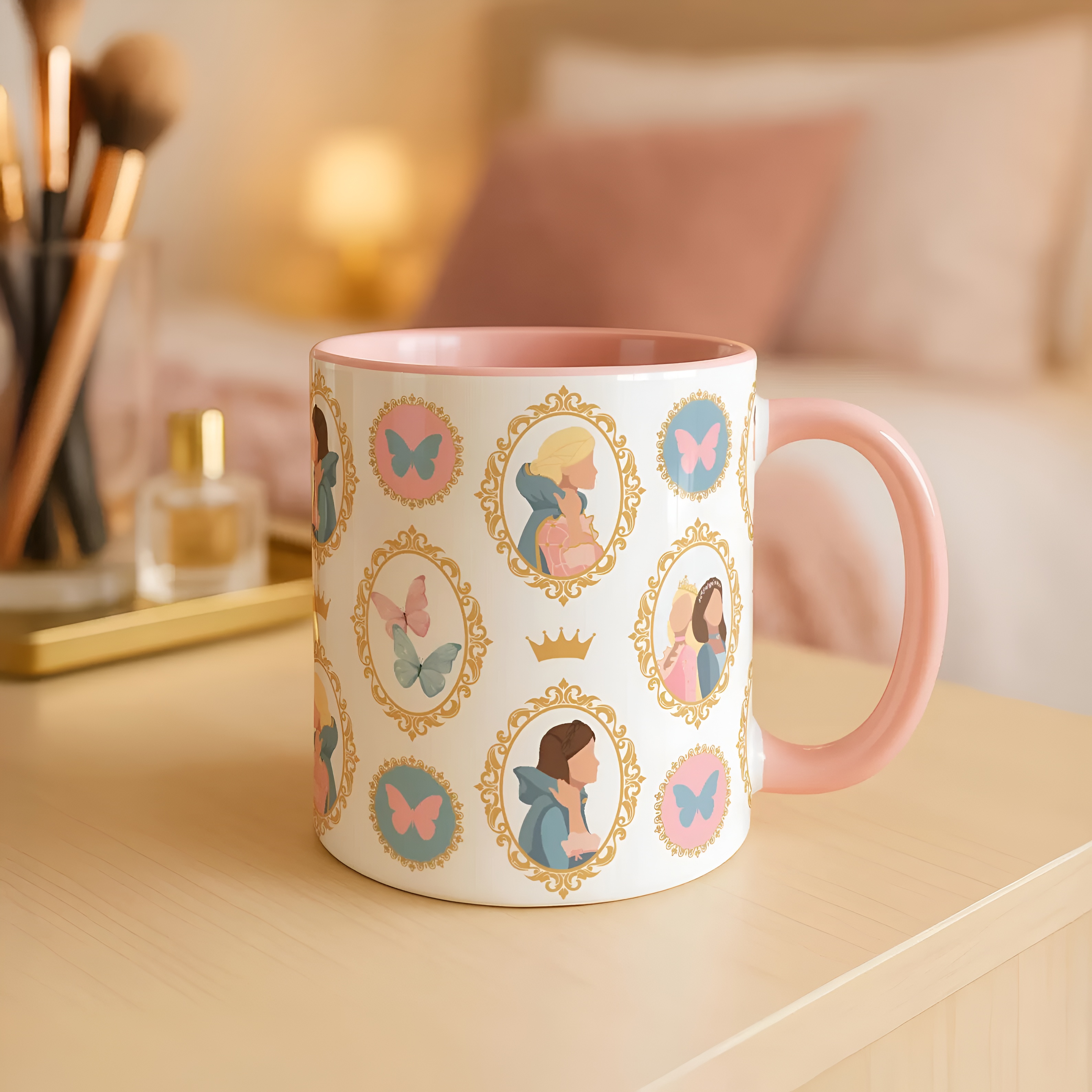 Princess and the Pauper Mug Cute Anneleise and Erika Ceramic Coffee Cup