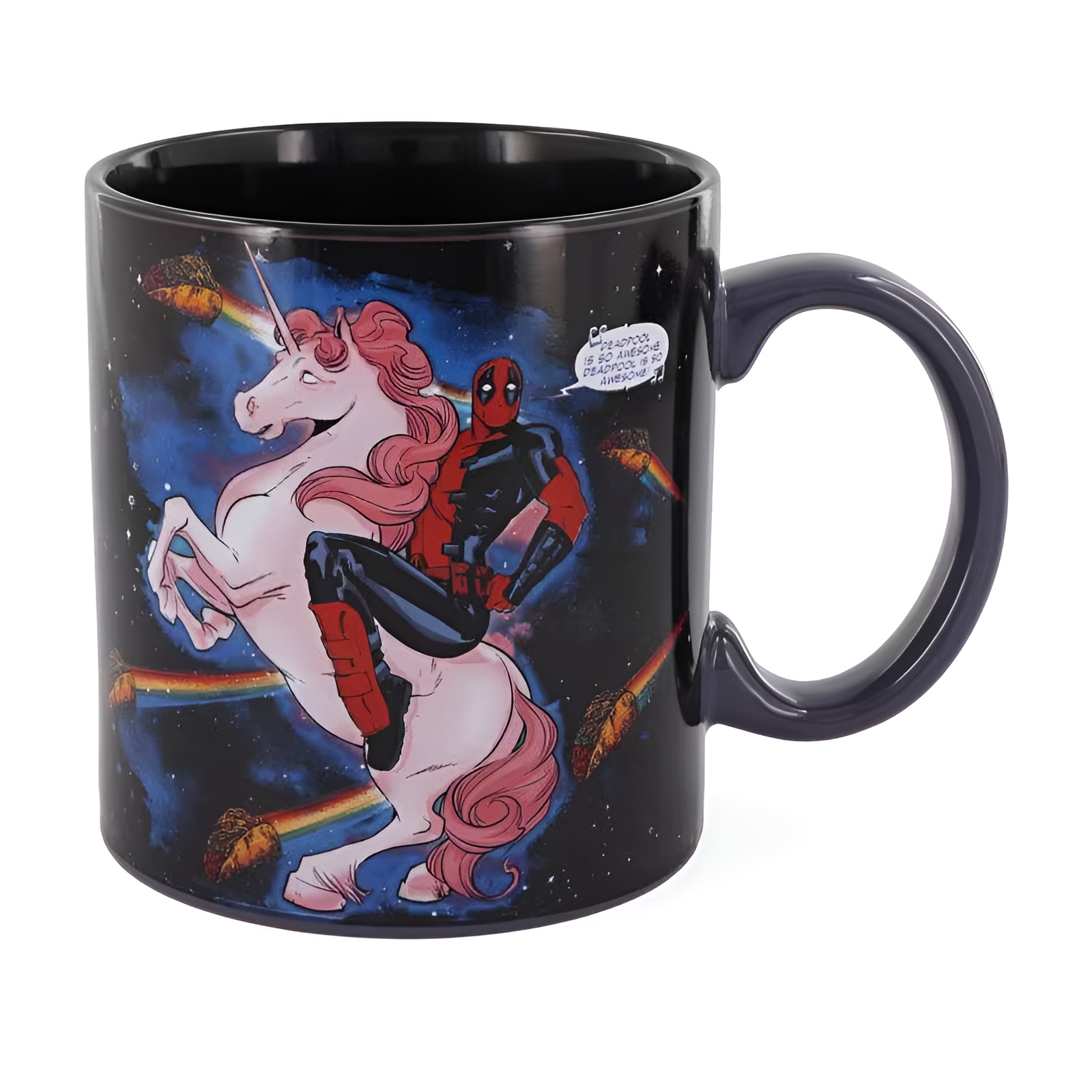 Marvel Deadpool Mug 20oz Unicorn in Space Ceramic Coffee Cup