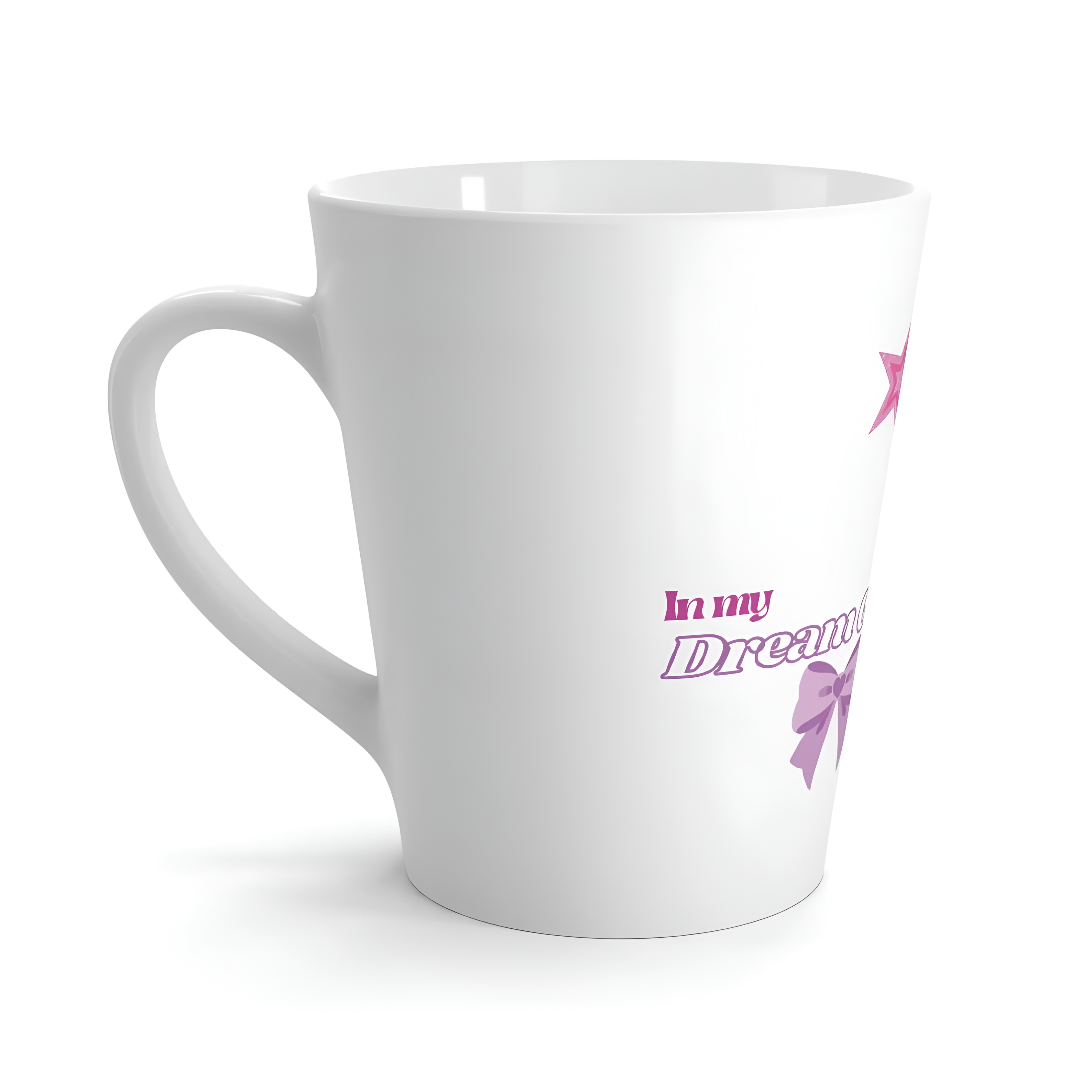 Dream Girl Latte Mug Pink Retro Coffee Cup