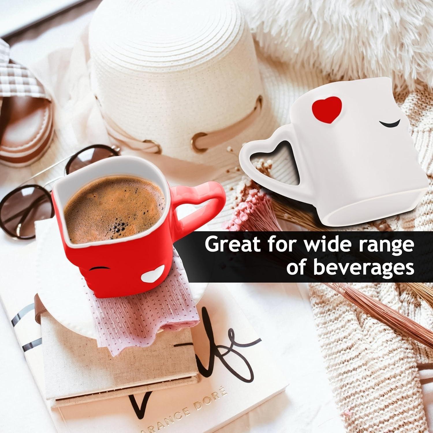 Ceramic Coffee Mug Set With Sturdy Handles - Inspire Cups