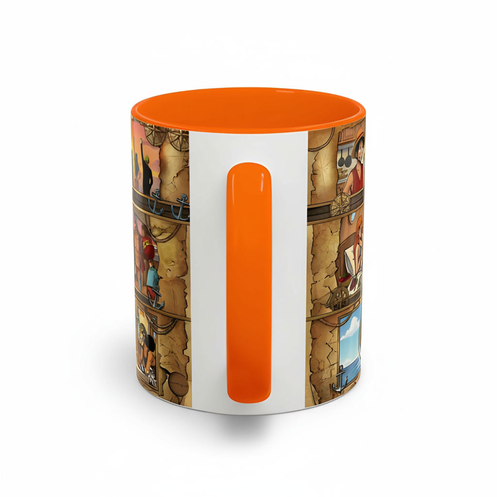 Anime One Piece Crew Montage Pirate Themed Coffee Mug