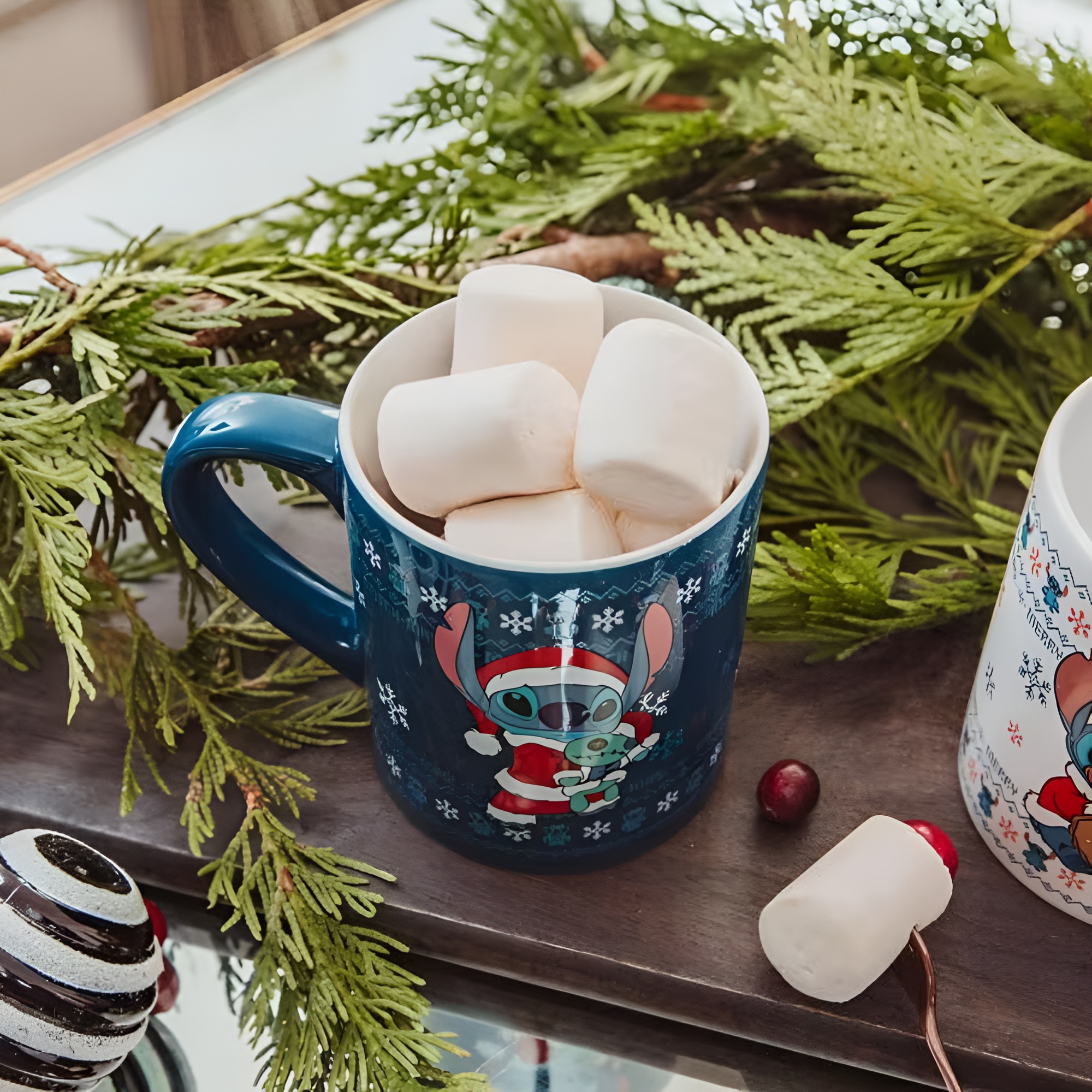 Set Of 2 Christmas Stitch Sweater Design Print Ceramic Coffee Mug