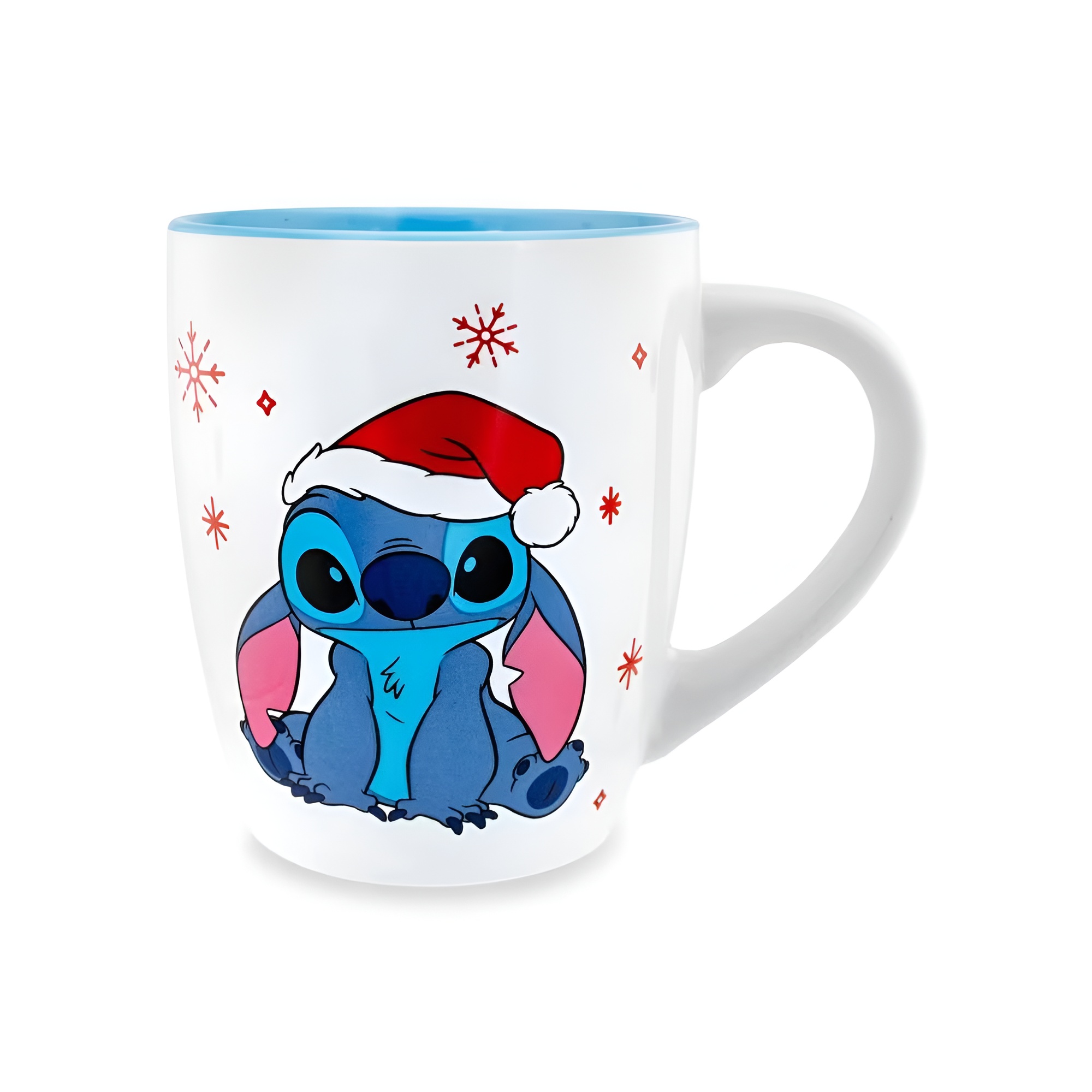 Stitch Santa Hat Themed 25oz Curved Latte Coffee Mug