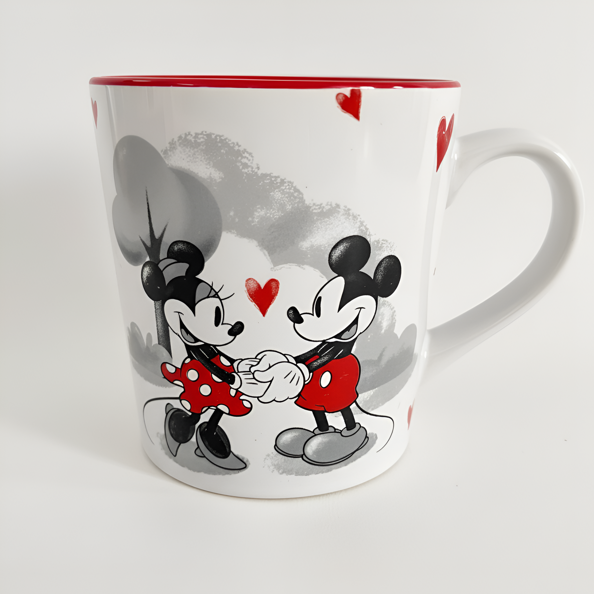 Mickey Minnie Valentine Style Printed Coffee Cup