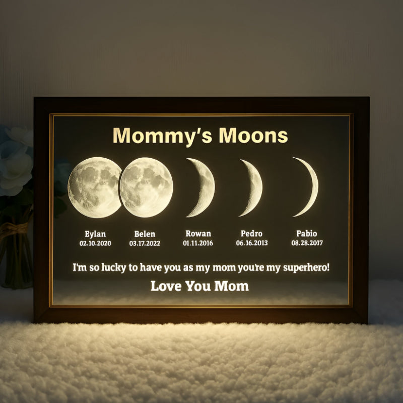 Personalized Moon Phase Decor Display Custom Night Light - Inspire Cups