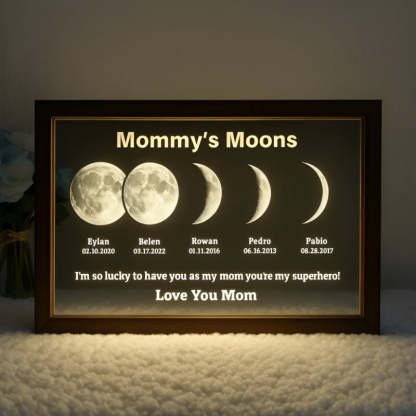 Personalized Moon Phase Decor Display Custom Night Light - Inspire Cups