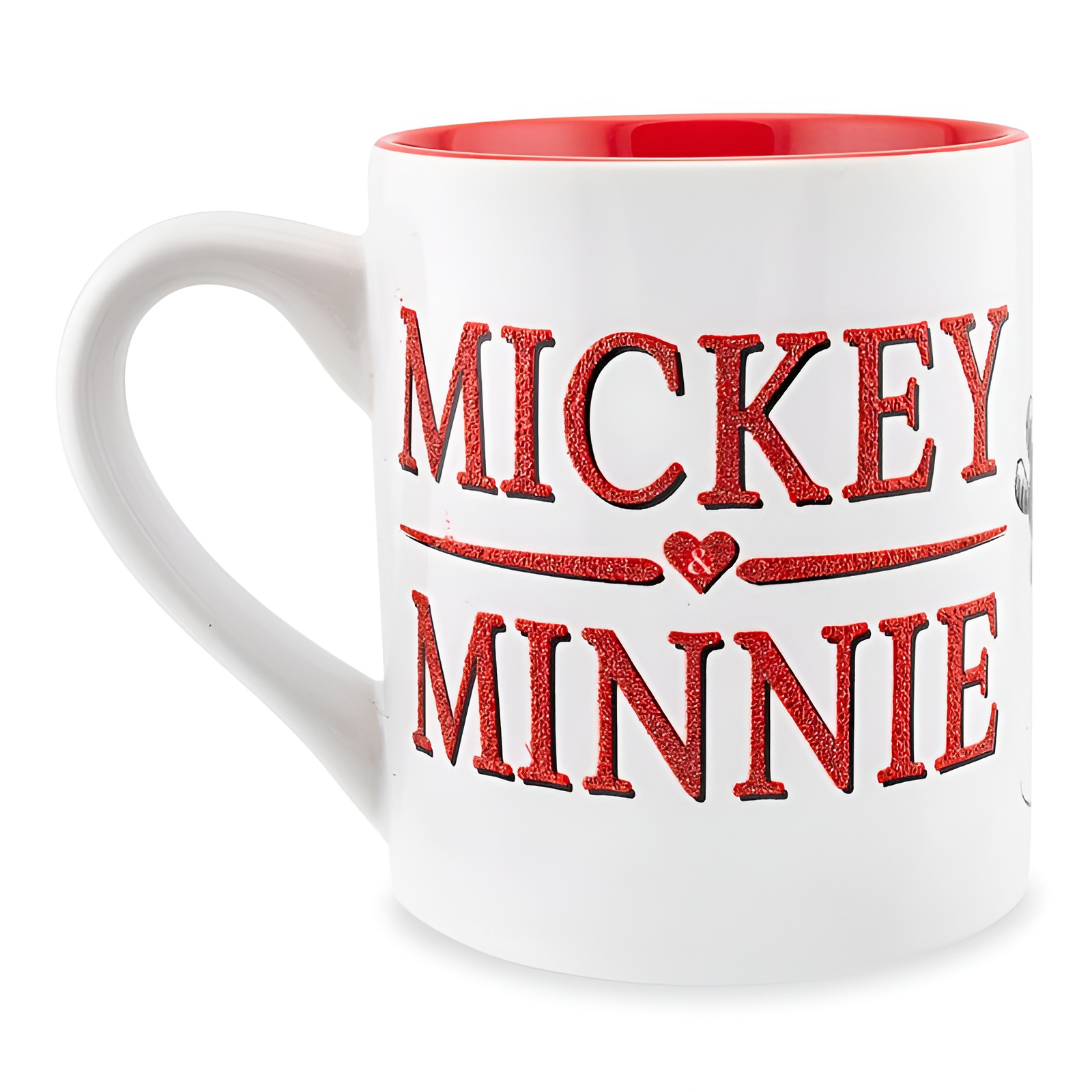 14Oz Mickey and Minnie Sketchbook Glitter Ceramic Mug