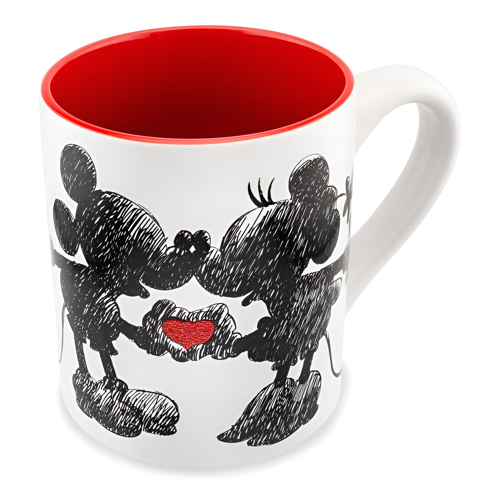 14Oz Mickey and Minnie Sketchbook Glitter Ceramic Mug