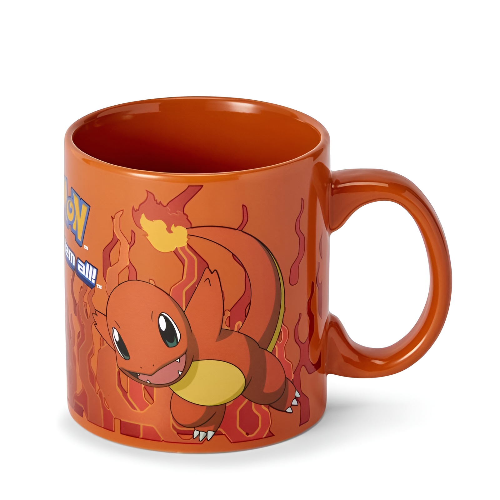 Pokémon Charmander 20oz Foil Print Ceramic Mug Orange Coffee Cup
