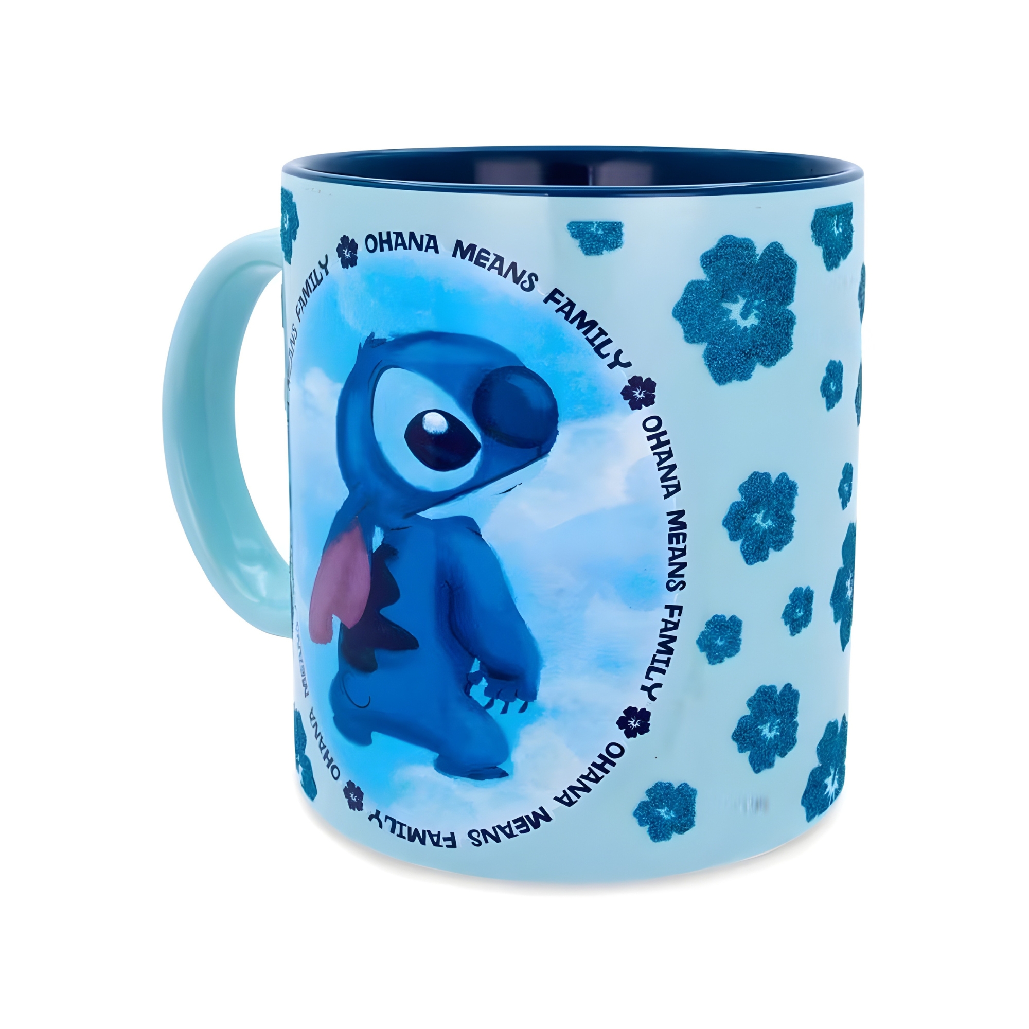 Ohana Means Family Text Print 20oz Stitch Ceramic Coffee Cup