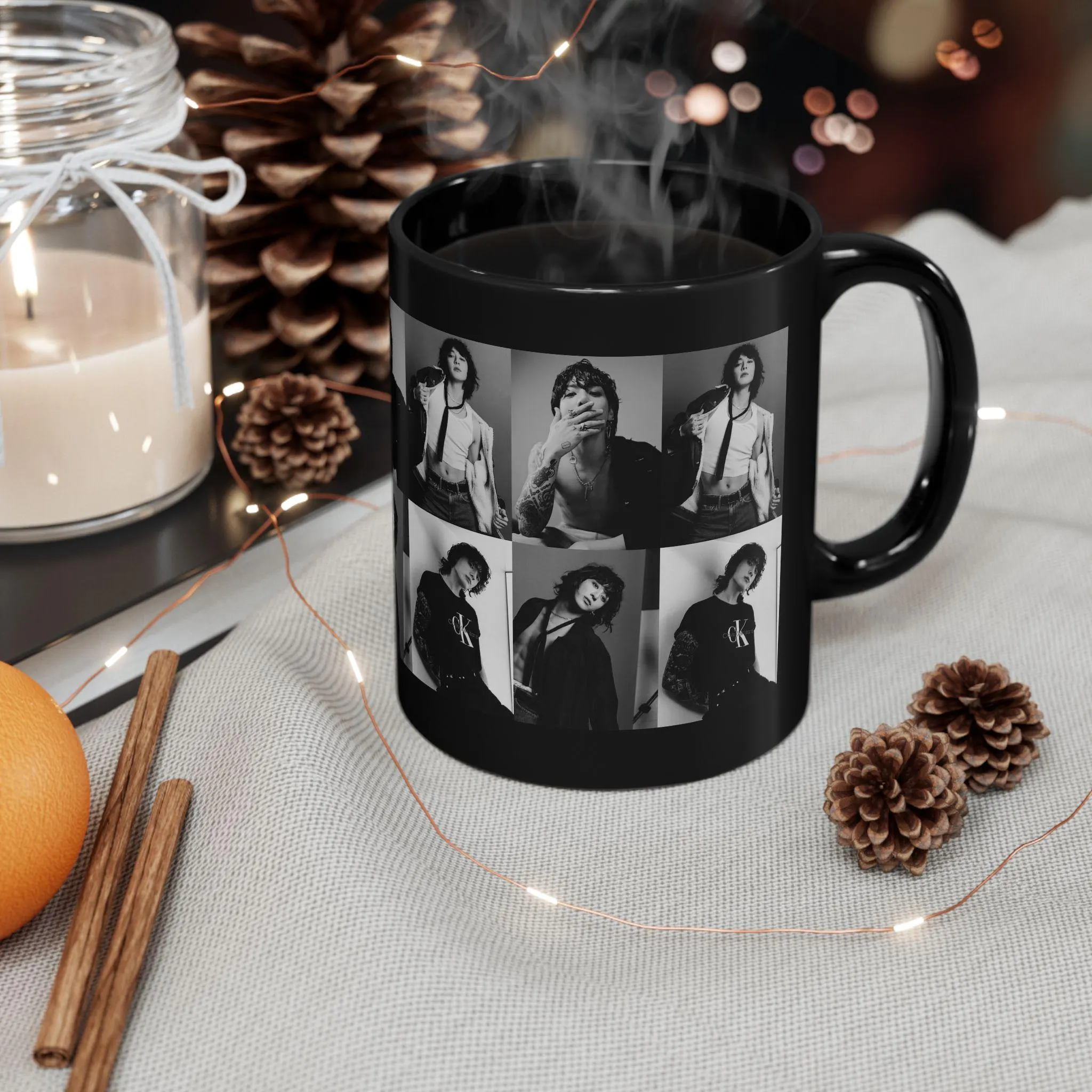 Jungkook Coffee Mug, BTS Coffee Mug, JK 11oz Black Mug