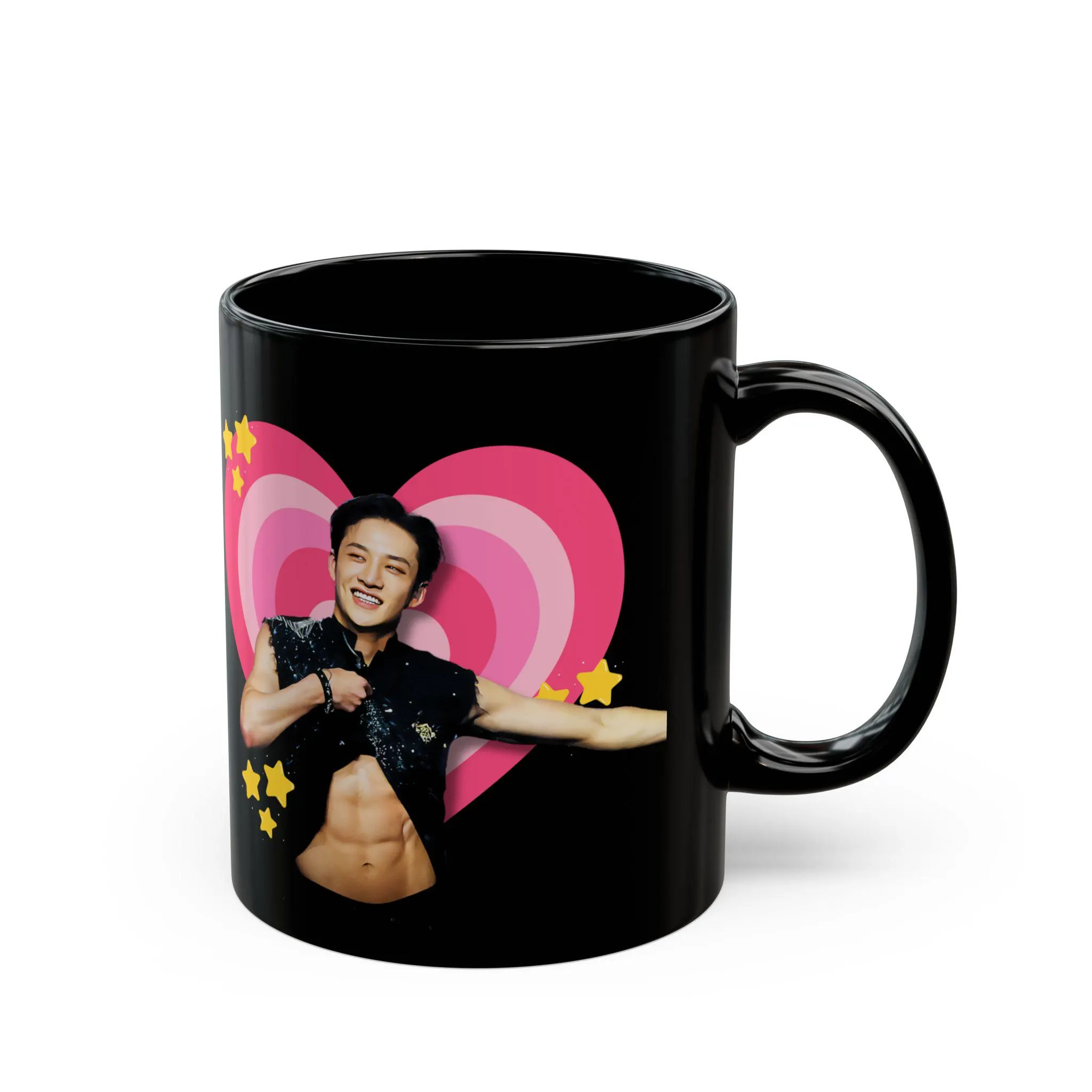 Bang Chan Heart Graphic Ceramic Coffee Mug