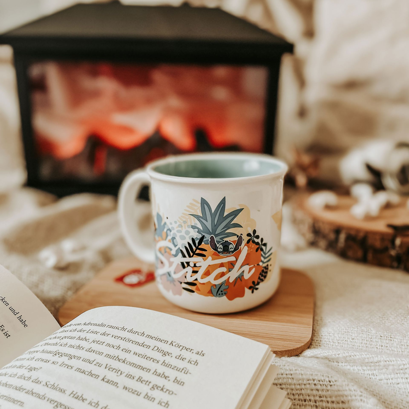 Lilo And Stitch Palm Theme Printed Ceramic Coffee Mug