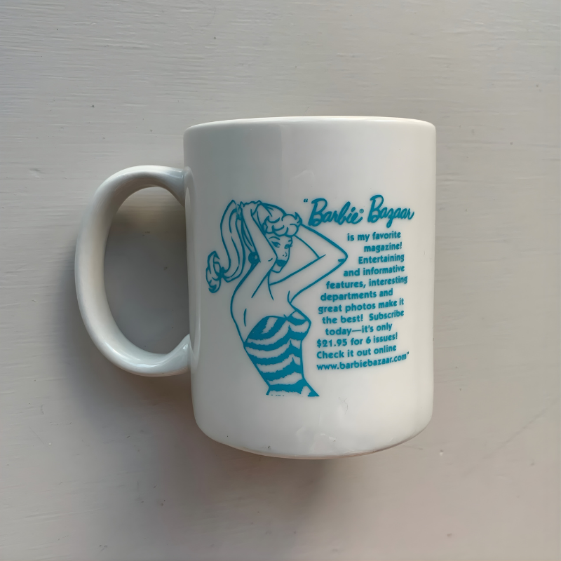 Vintage Barbie Coffee Mug Retro Barbie Ceramic Cup for Girls