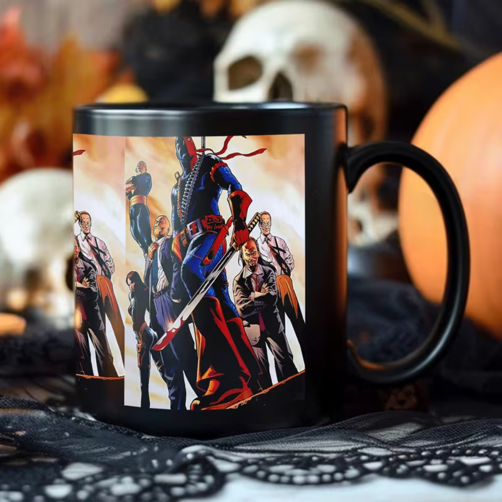 All Black Comic Book Ceramic Mug
