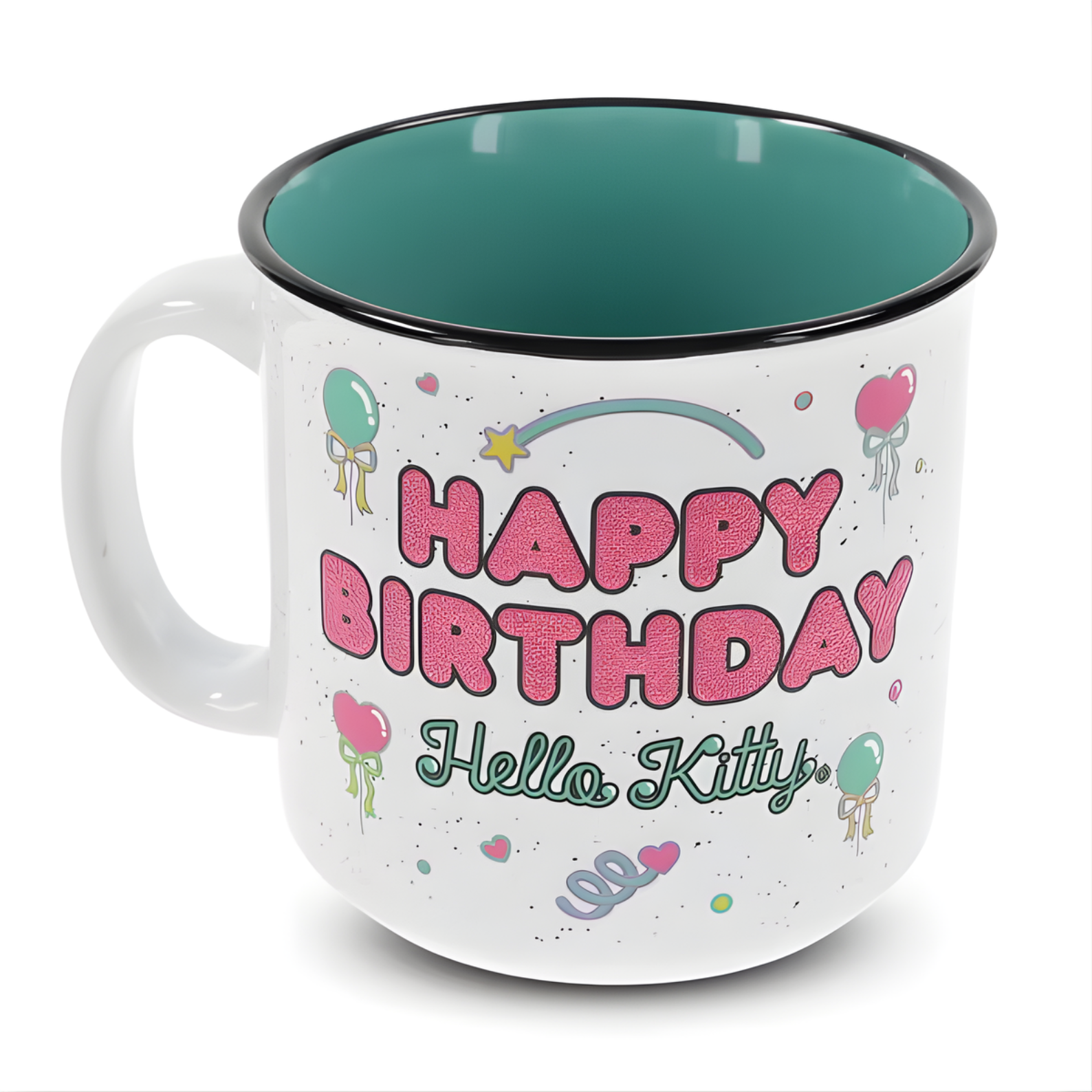 Silver Buffalo Sanrio Hello Kitty "Happy Birthday" Ceramic Camper Mug
