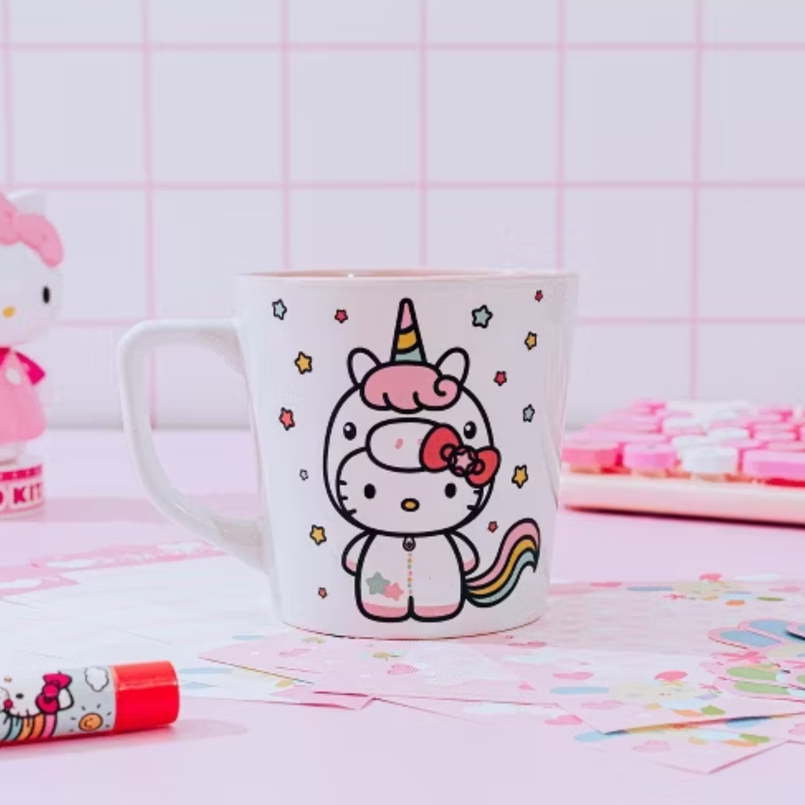 Silver Buffalo Sanrio Hello Kitty Unicorn Ceramic Latte Mug