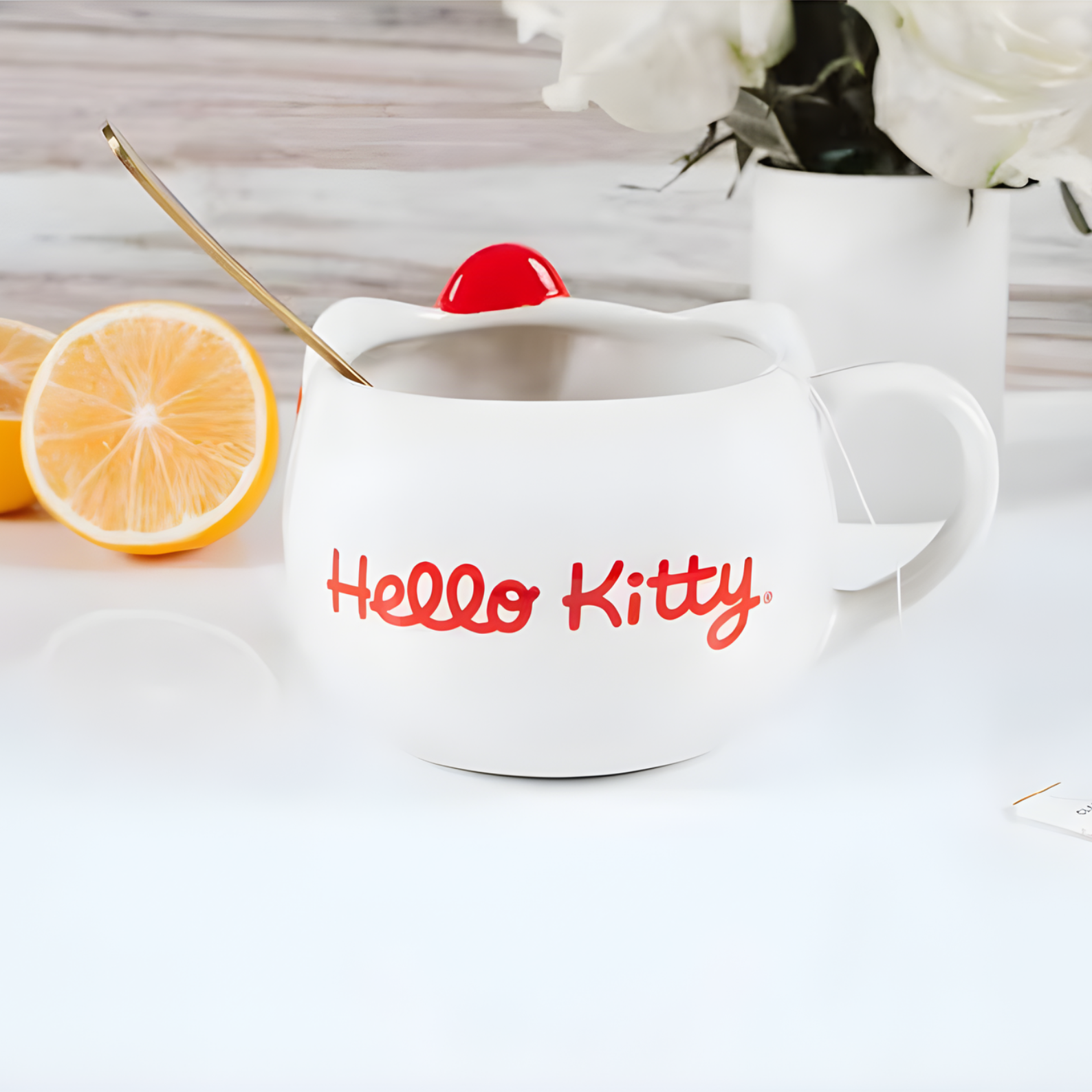 Hello Kitty Red Bow Ceramic 3D Molded Mug