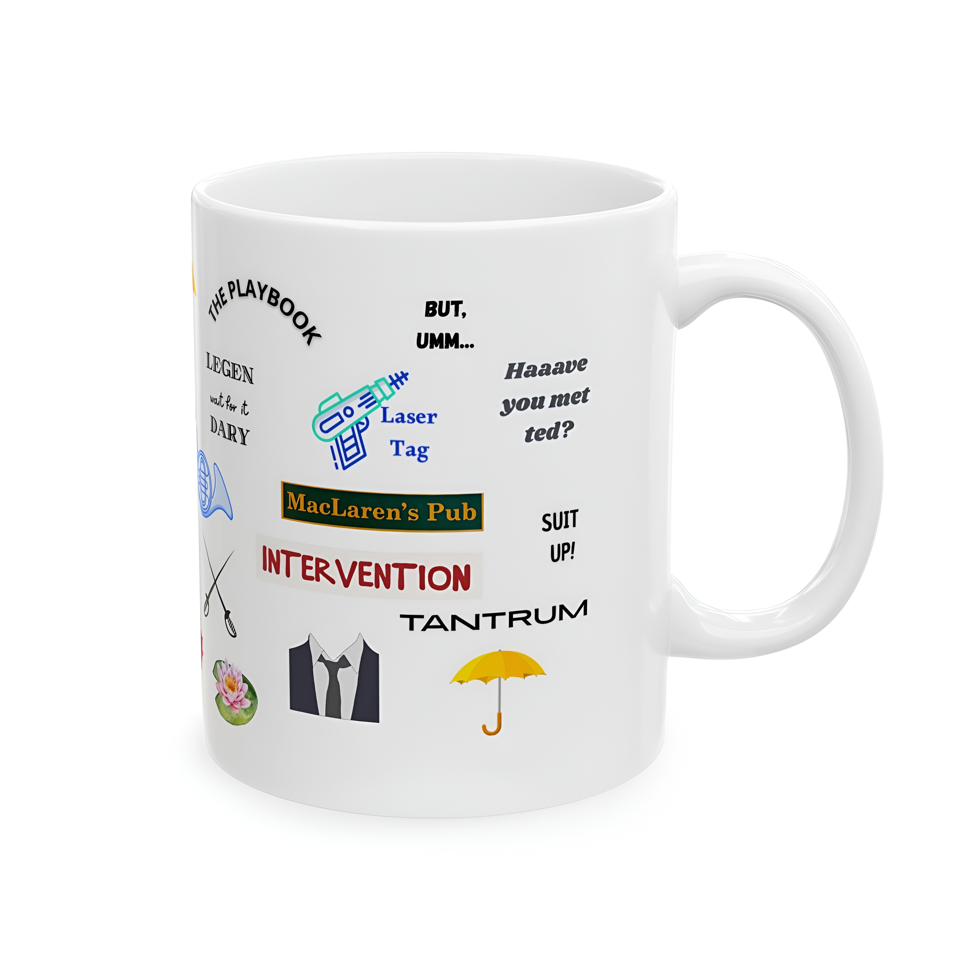 Sitcom Icon Pattern Ceramic Coffee Tea Mug