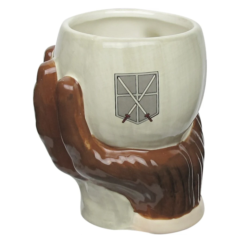 Attack On Titan Themed Titan Holding Design Sculpted Mug