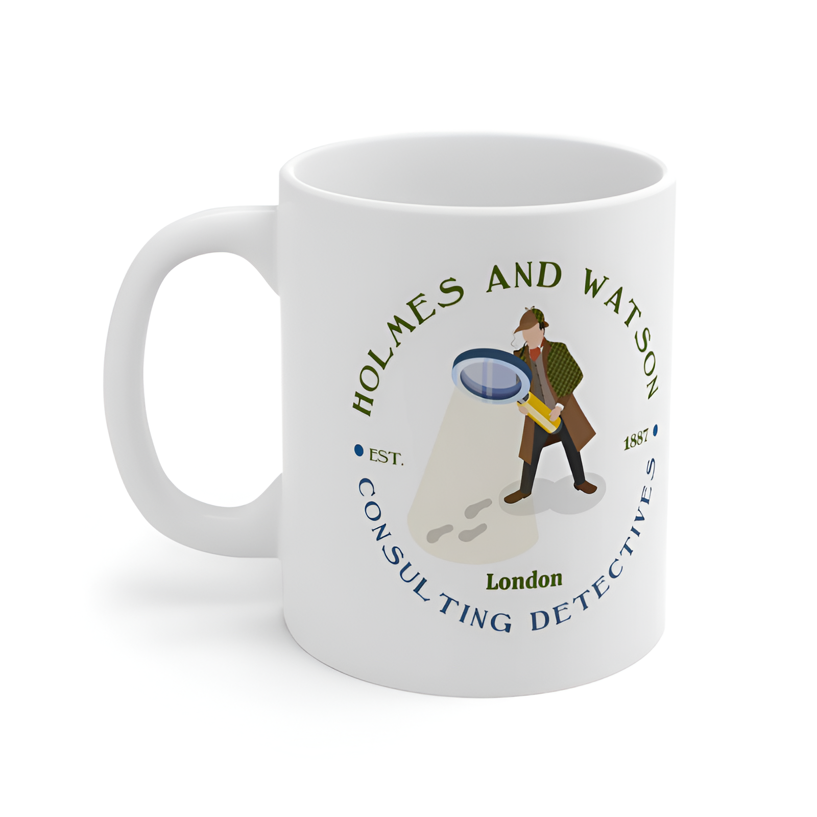Sherlock Holmes And Watson Detective Ceramic Mug