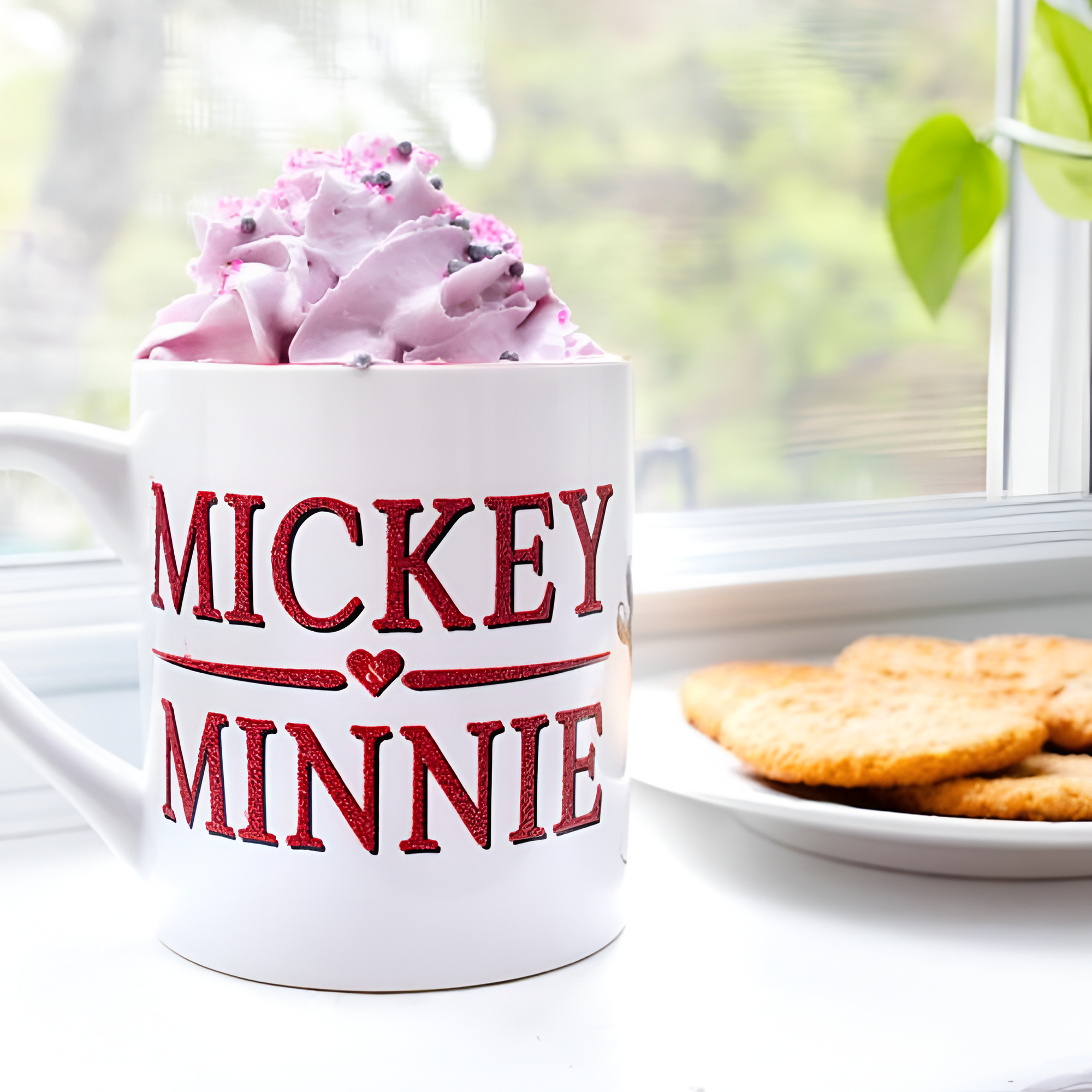 14Oz Mickey and Minnie Sketchbook Glitter Ceramic Mug