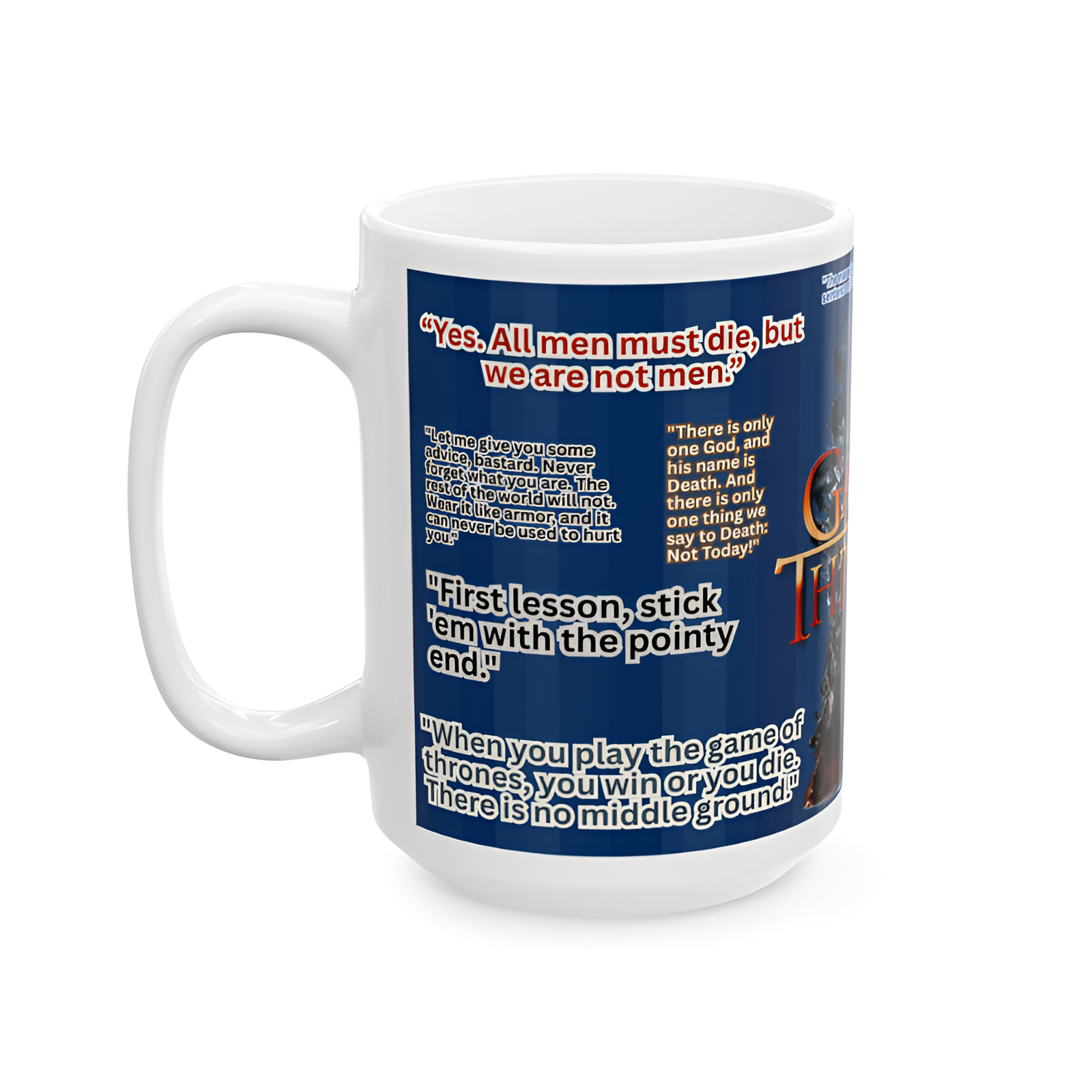 Game Of Thrones Themed Iron Throne Quotes Printed Coffee Mug