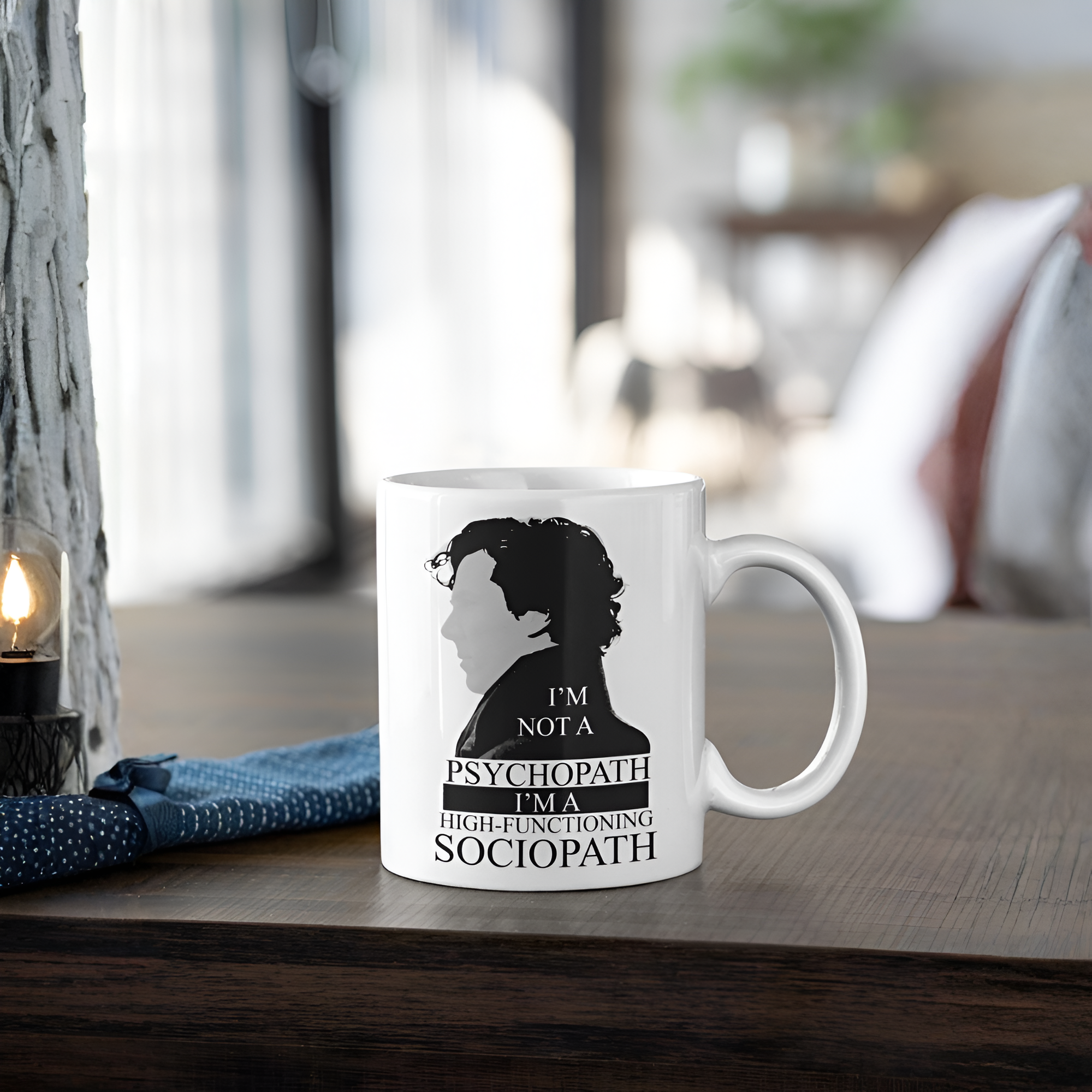 Sherlock Holmes Sociopath Ceramic Coffee Mug