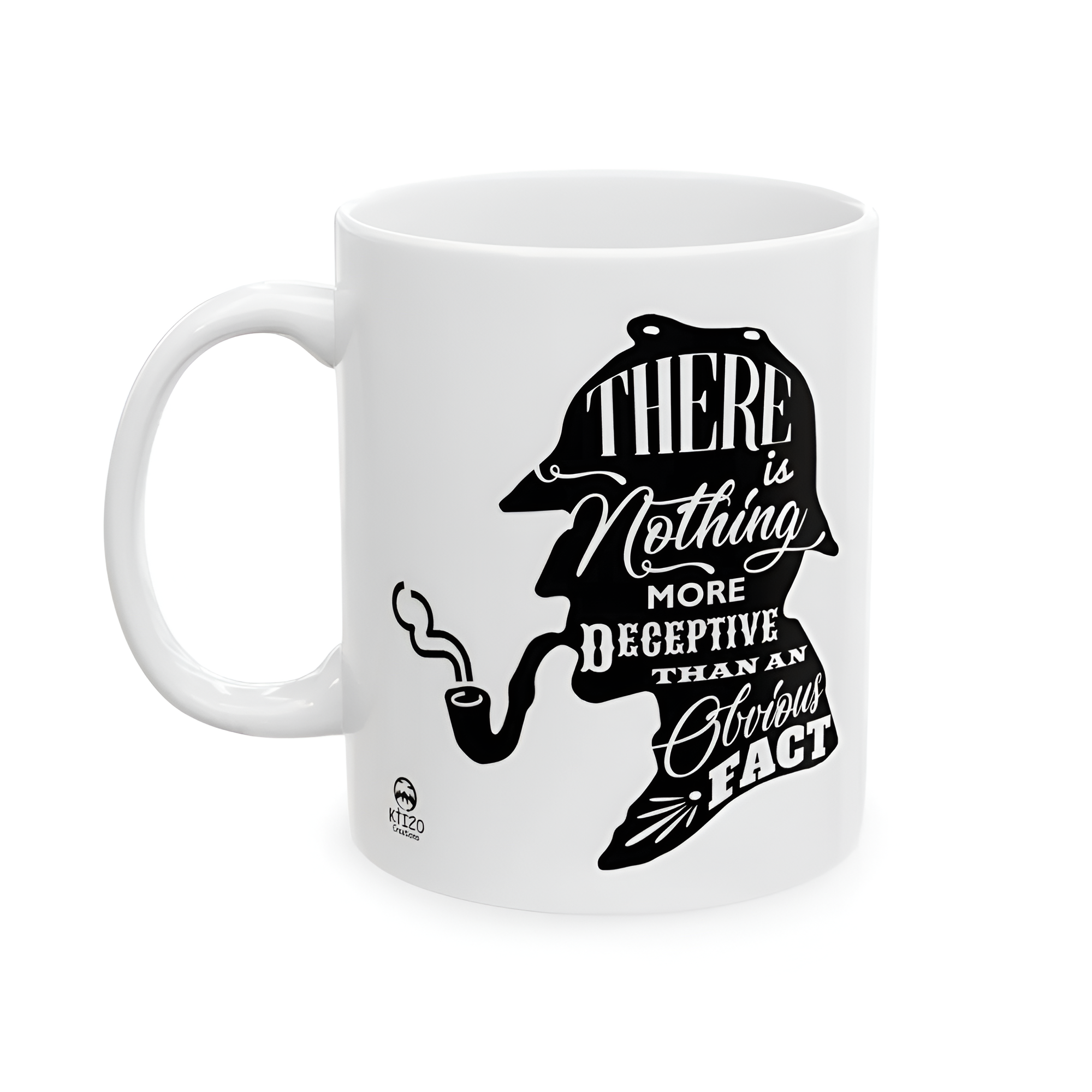 Sherlock Holmes Silhouette Literary Ceramic Coffee Mug